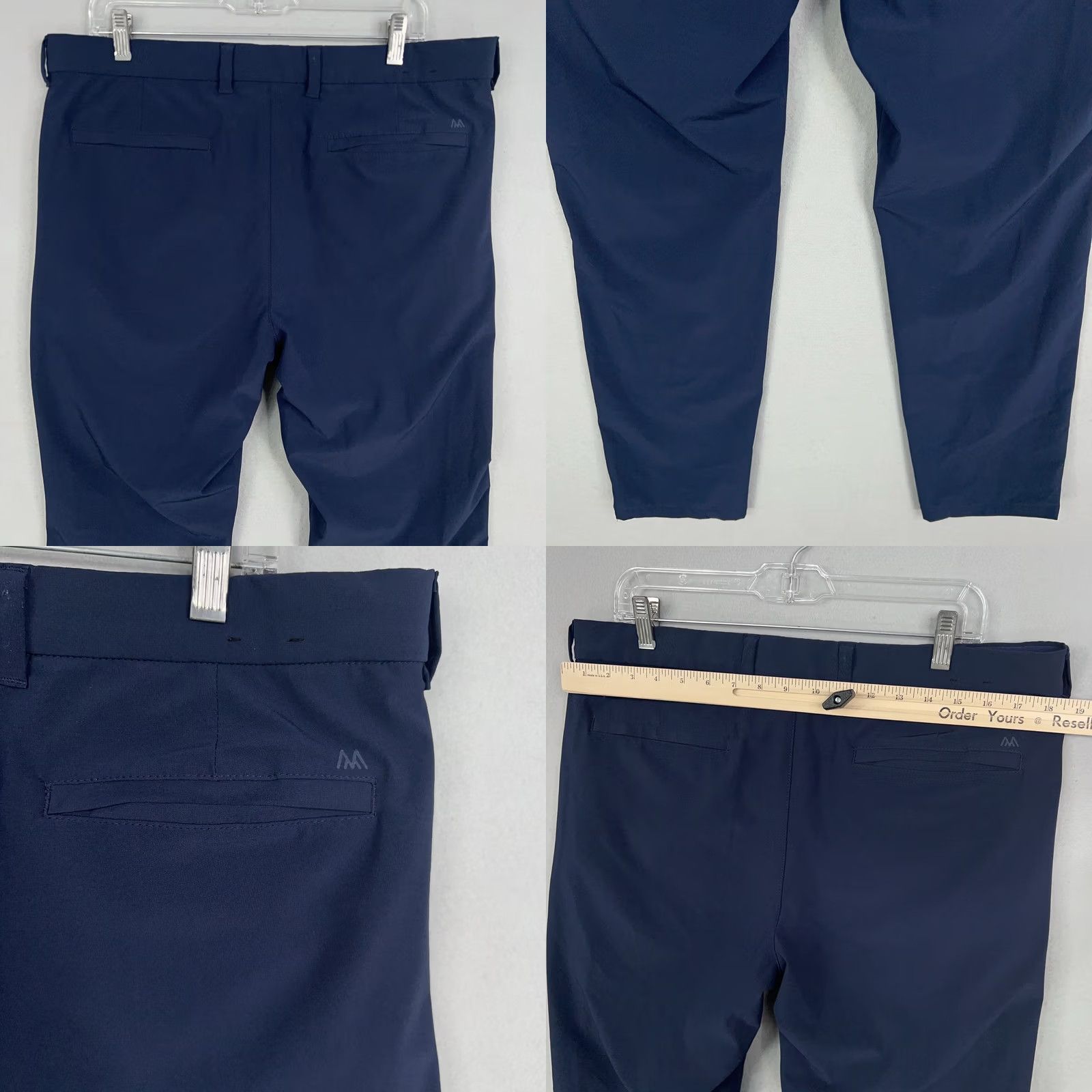 Mizzen+Main Mizzen Main Pants Mens 36x30 Navy Blue Helmsman Slim Performance Stretch Golf Size US 36 / EU 52 - 8 Thumbnail