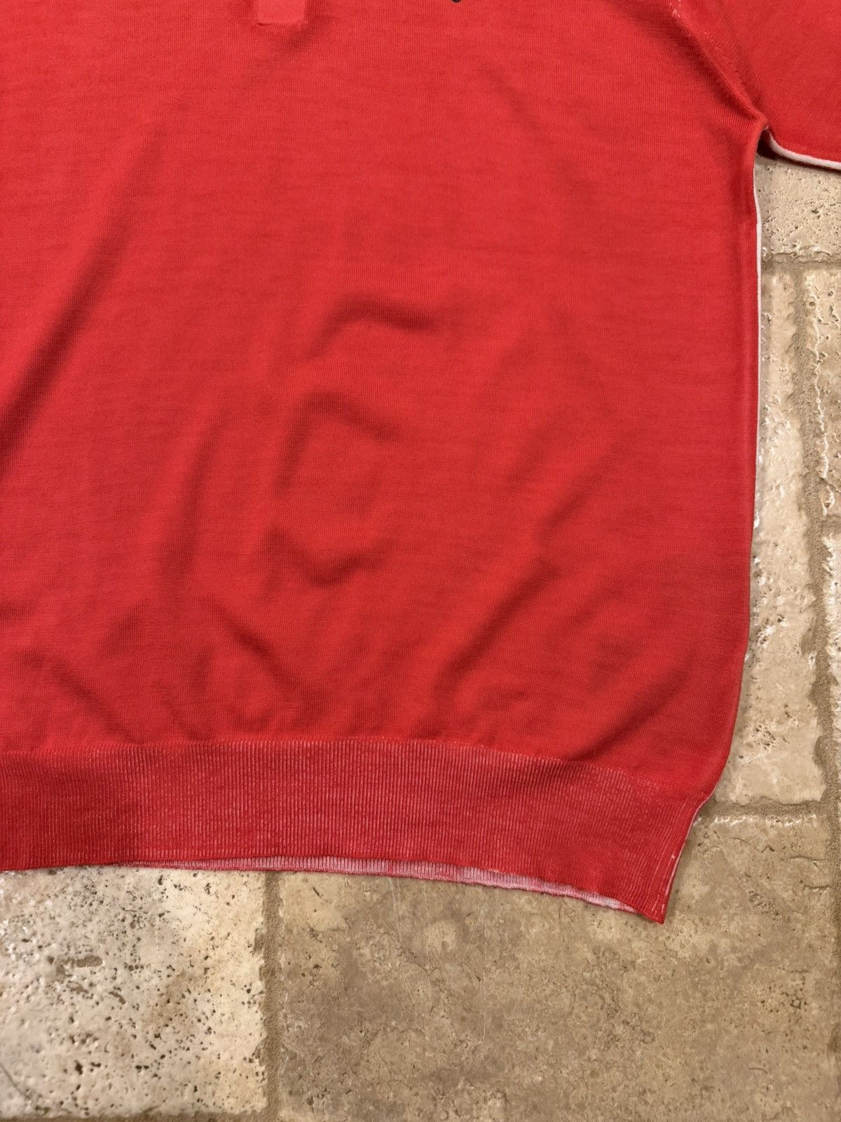 Prada Prada Optical 21 Years Cashmere Wool Red Sweater Polo Shirt Size US XL / EU 56 / 4 - 8 Thumbnail