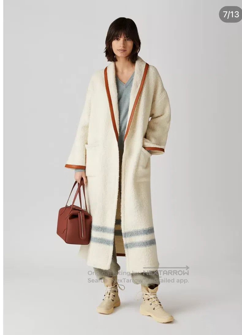 Loro Piana Loro Piana Cowhide belt alpaca wool coat Size XS / US 0-2 / IT 36-38 - 8 Thumbnail