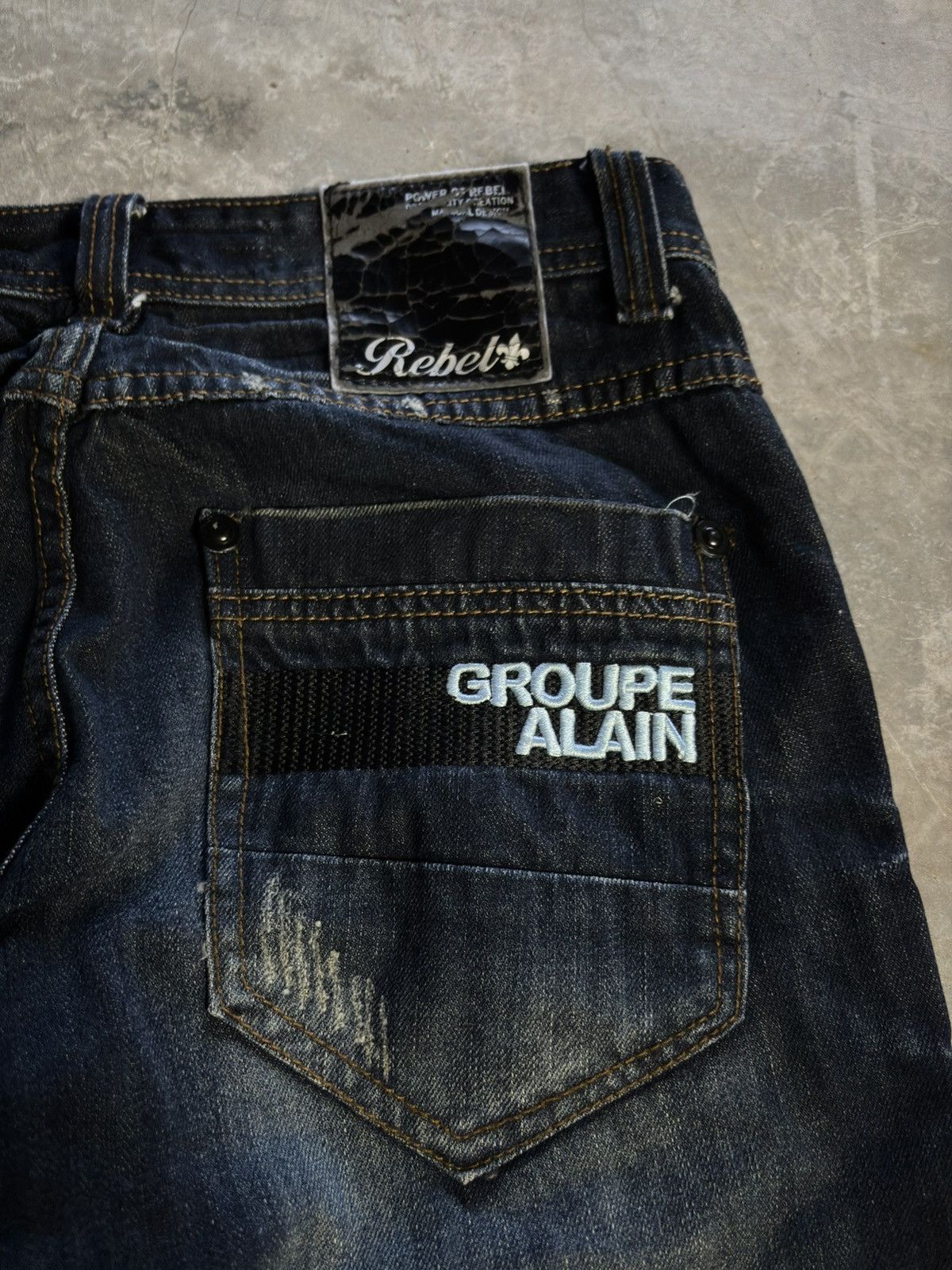 Tornado Mart BLACK REBEL distressed japanese punk whiskered washed grunge Size US 30 / EU 46 - 12 Thumbnail