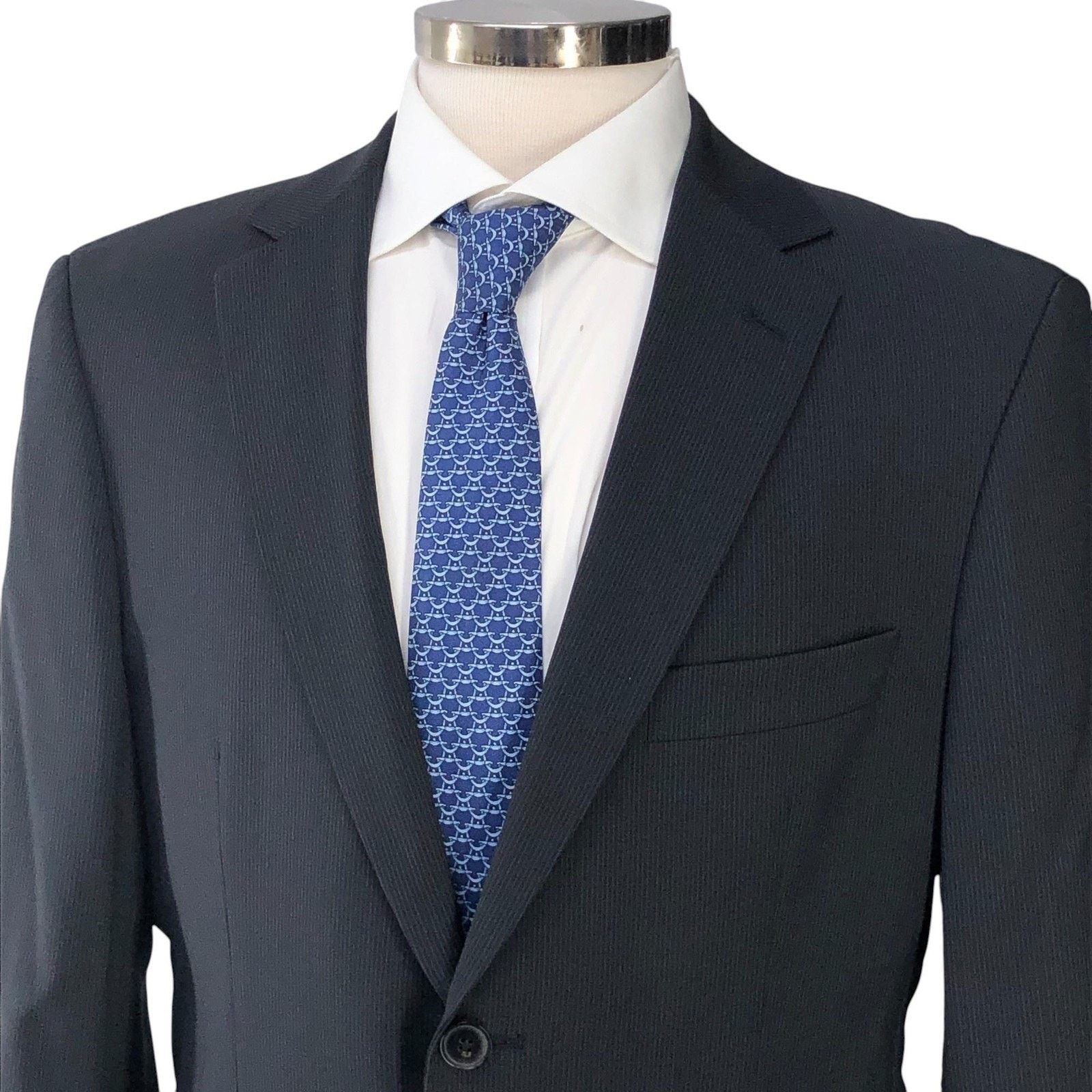 Hugo Boss Hugo Boss Sport Coat 38S Black Pinstripe Pasolini1/Movie1 Size 38S - 2 Thumbnail