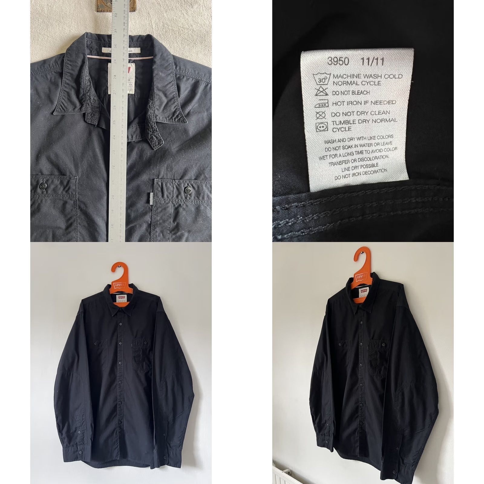 Levi's VINTAGE Levi's US Navy Deck Shirt XL Black Button-Up Mens Size US XL / EU 56 / 4 - 10 Thumbnail