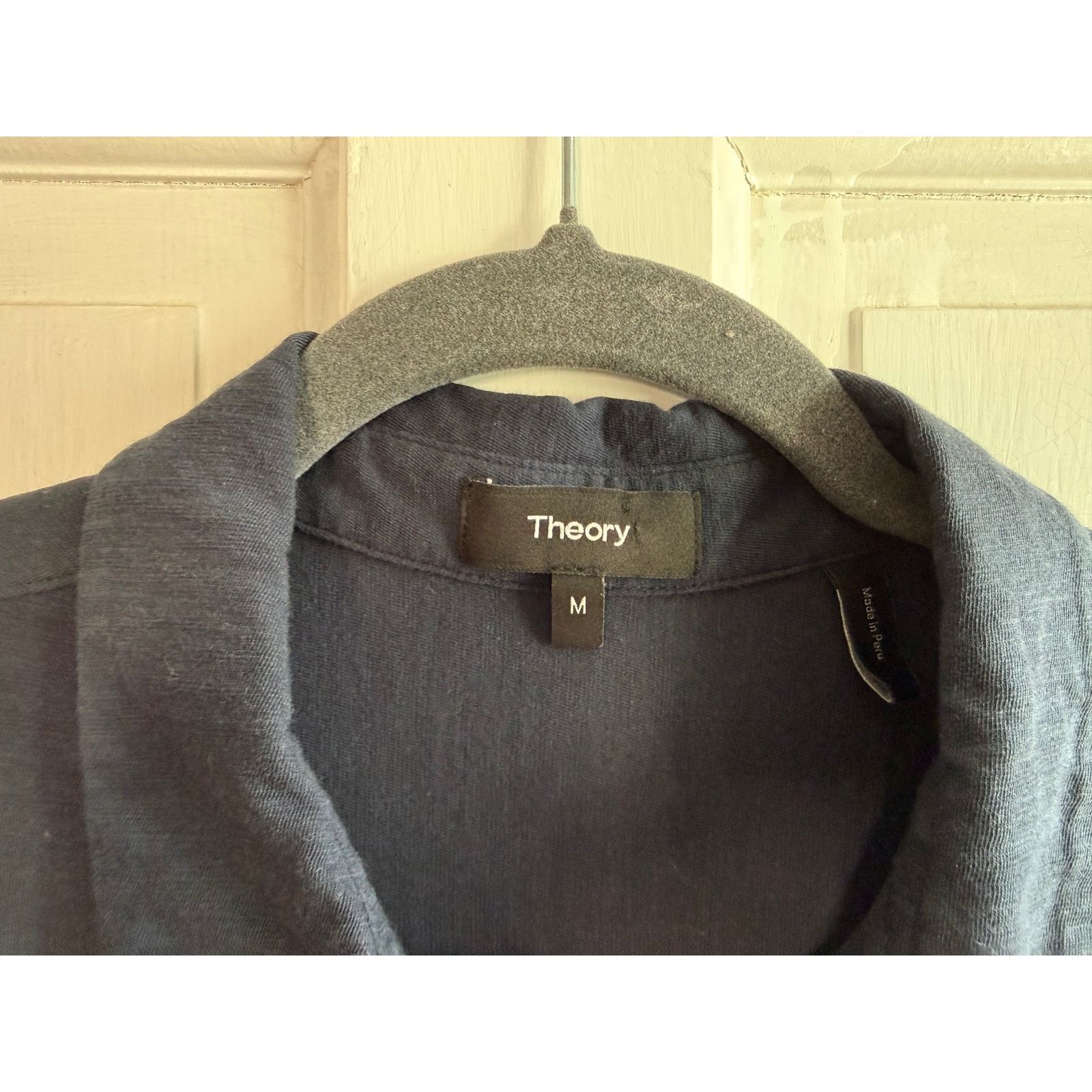 Theory Theory Men's Short-Sleeve Button-Down Shirt-(Dark Gray) -Med Size US M / EU 48-50 / 2 - 3 Thumbnail