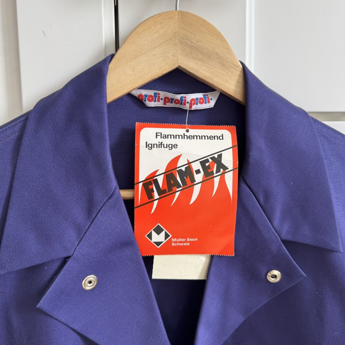 Vintage Swiss vintage work french jacket flame retardant properties Size US L / EU 52-54 / 3 - 2 Thumbnail