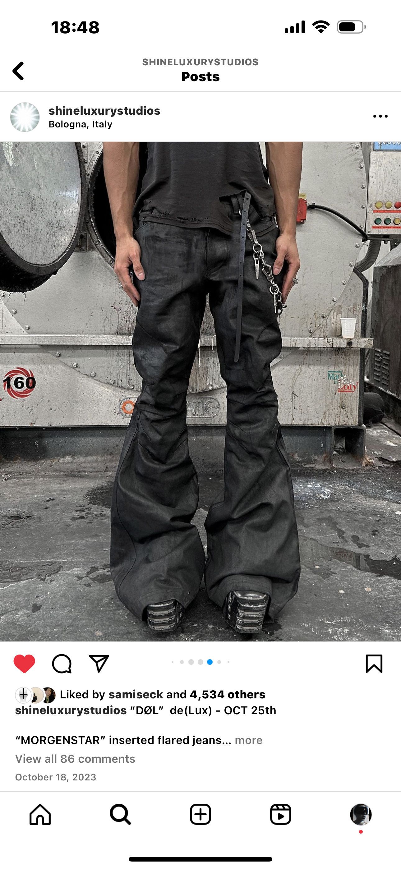 Shine Luxury Shine Luxury Studios MORGENSTAR inserted flared jeans  