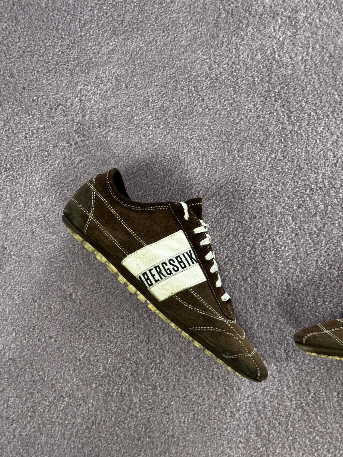 Dirk Bikkembergs 00’s Dirk Bikkembergs Distressed Leather Y2K Trainers Size US 8.5 / EU 41-42 - 4 Thumbnail