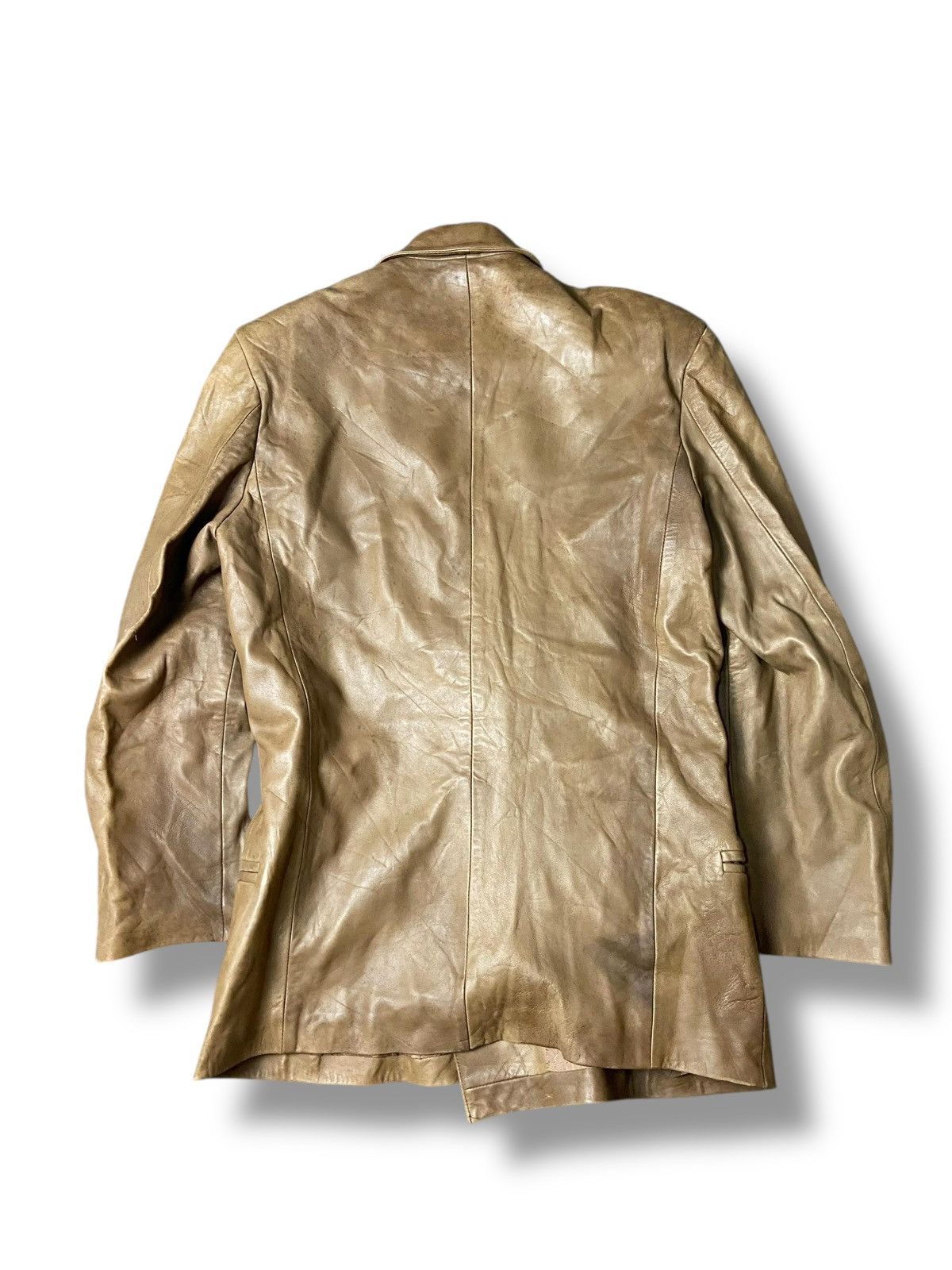 Japanese Brand Pelle Studio Paris Leather Blazer (151) Size US XS / EU 42 / 0 - 2 Thumbnail