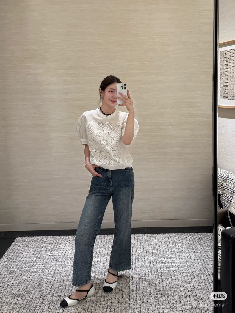 Chanel Chanel 25c hollow short sleeves Size XXS / US 00 / IT 34 - 3 Thumbnail