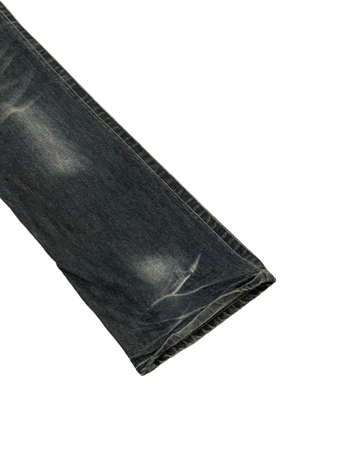 Japanese Brand Flare Jeans Semantic Design Faded Distress Boot Cut 8🟦8 Size US 31 - 15 Thumbnail