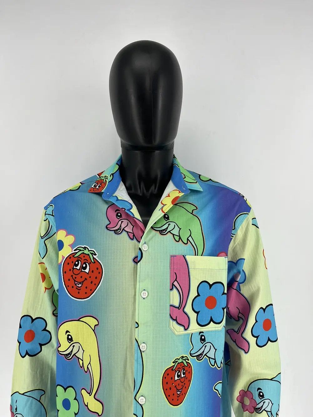 Other ASOS DESIGN Boxy Oversized Ombre Shirt With Dolphin Print Size US S / EU 44-46 / 1 - 1 Thumbnail