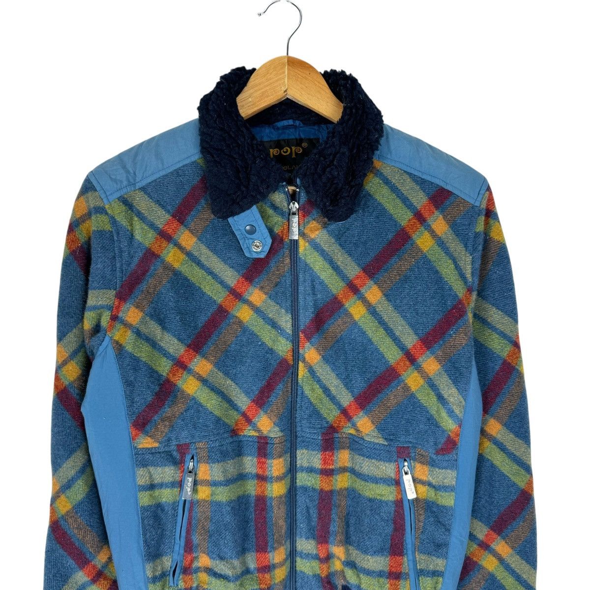 Japanese Brand ☀️POP ENGLAND SHADOW PLAIDS BOMBER JACKET Size S / US 4 / IT 40 - 6 Thumbnail