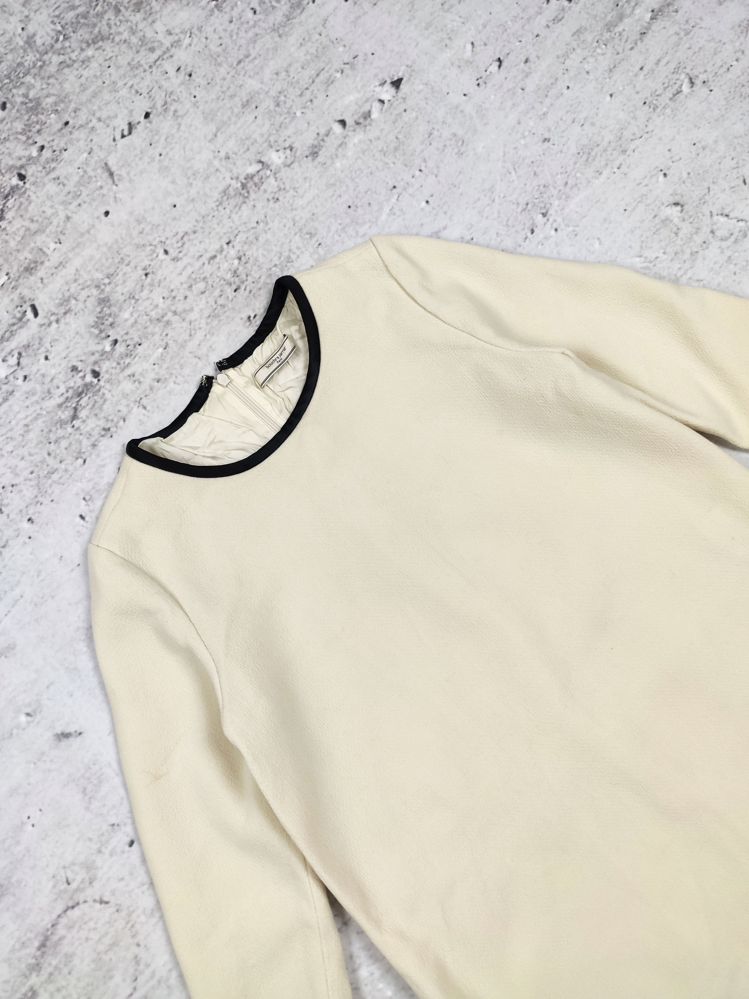 Designer Bouchra Jarrar women virgin wool dress AW2007 creamy Size S / US 4 / IT 40 - 4 Thumbnail