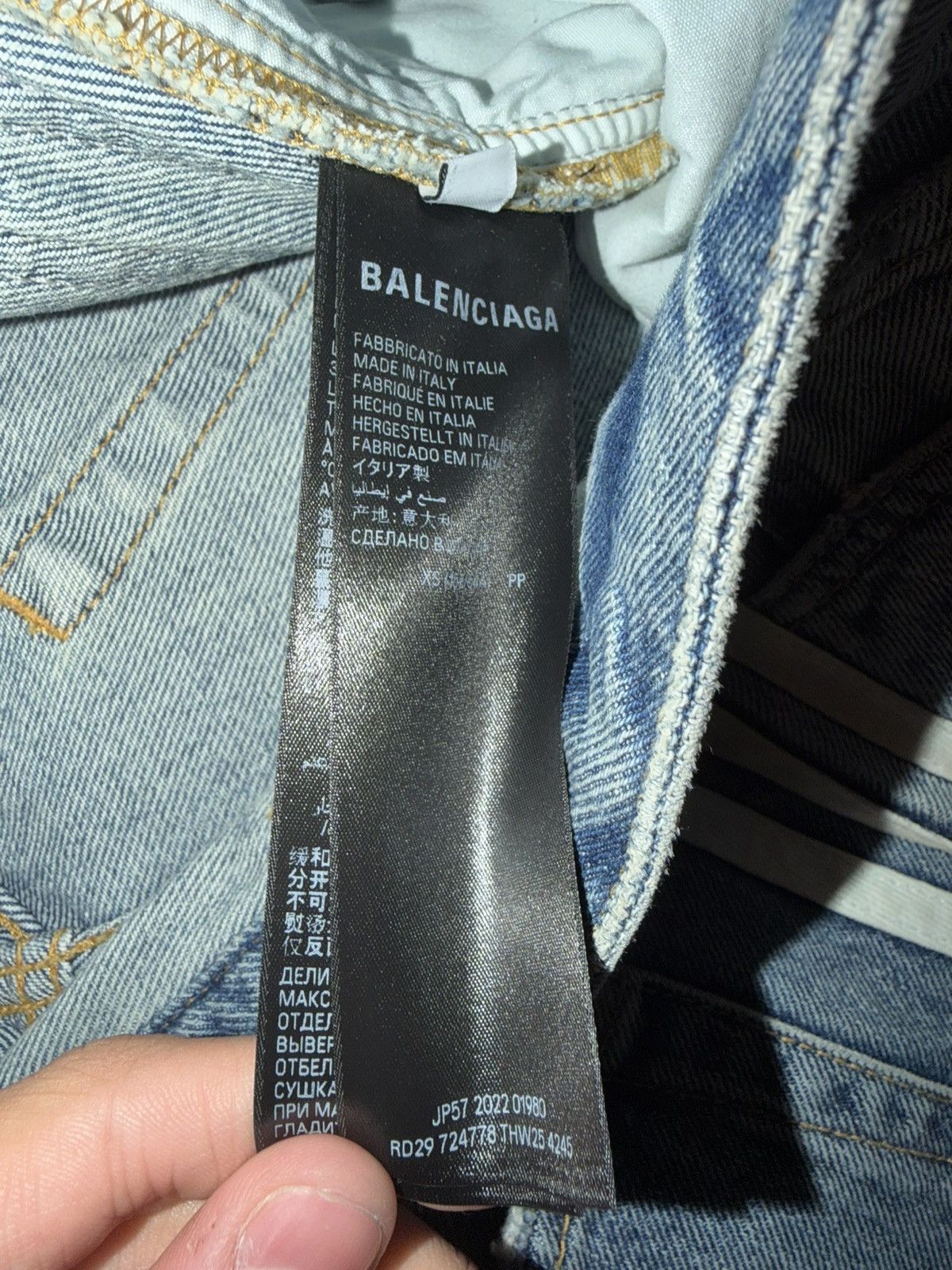Adidas × Balenciaga Balenciaga x Adidas Jeans - Blue Size US 32 / EU 48 - 5 Thumbnail