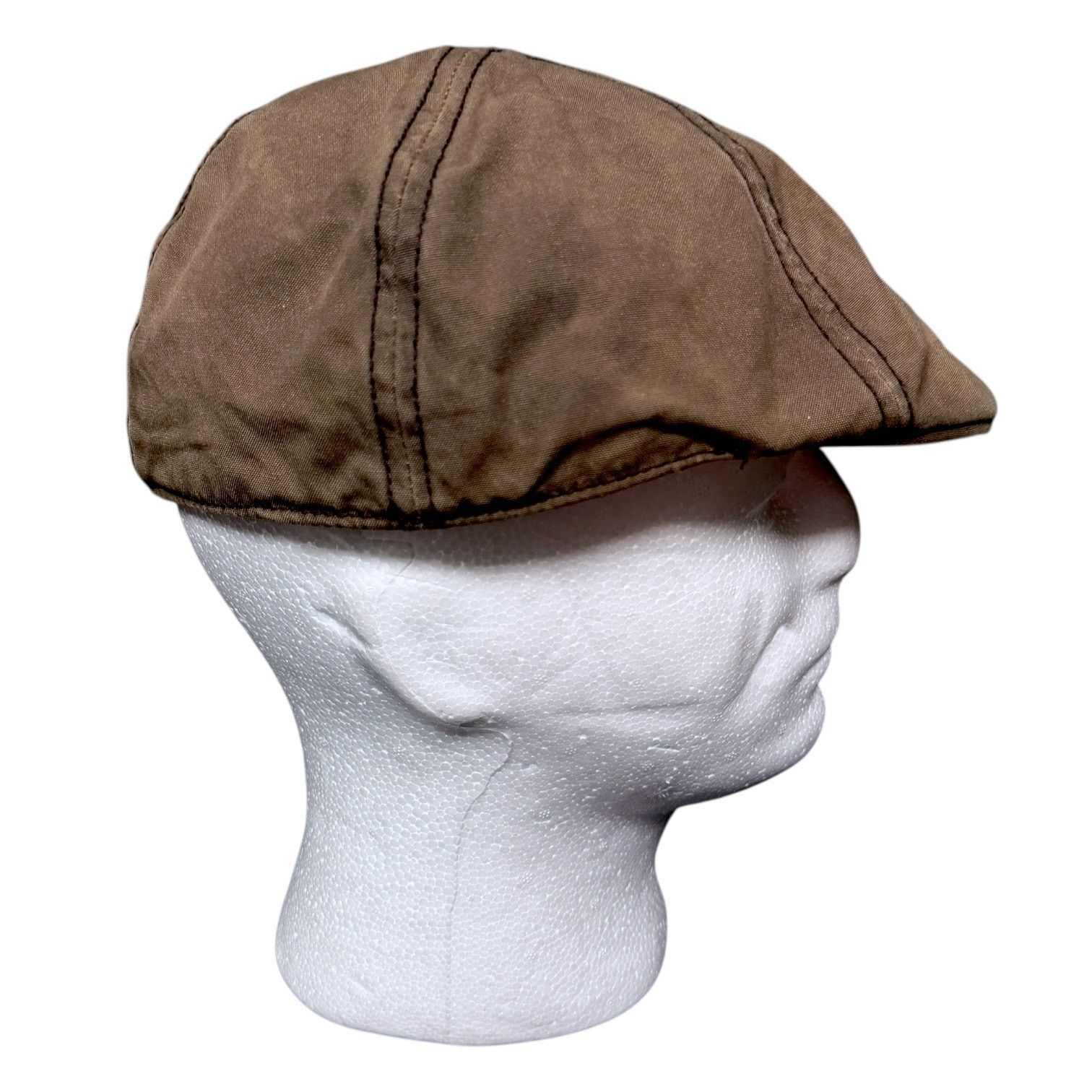 Crown Cap Vintage Crown Co. Brown Cabbie Newsboy Hat Men's Women's S/M Size ONE SIZE - 3 Thumbnail