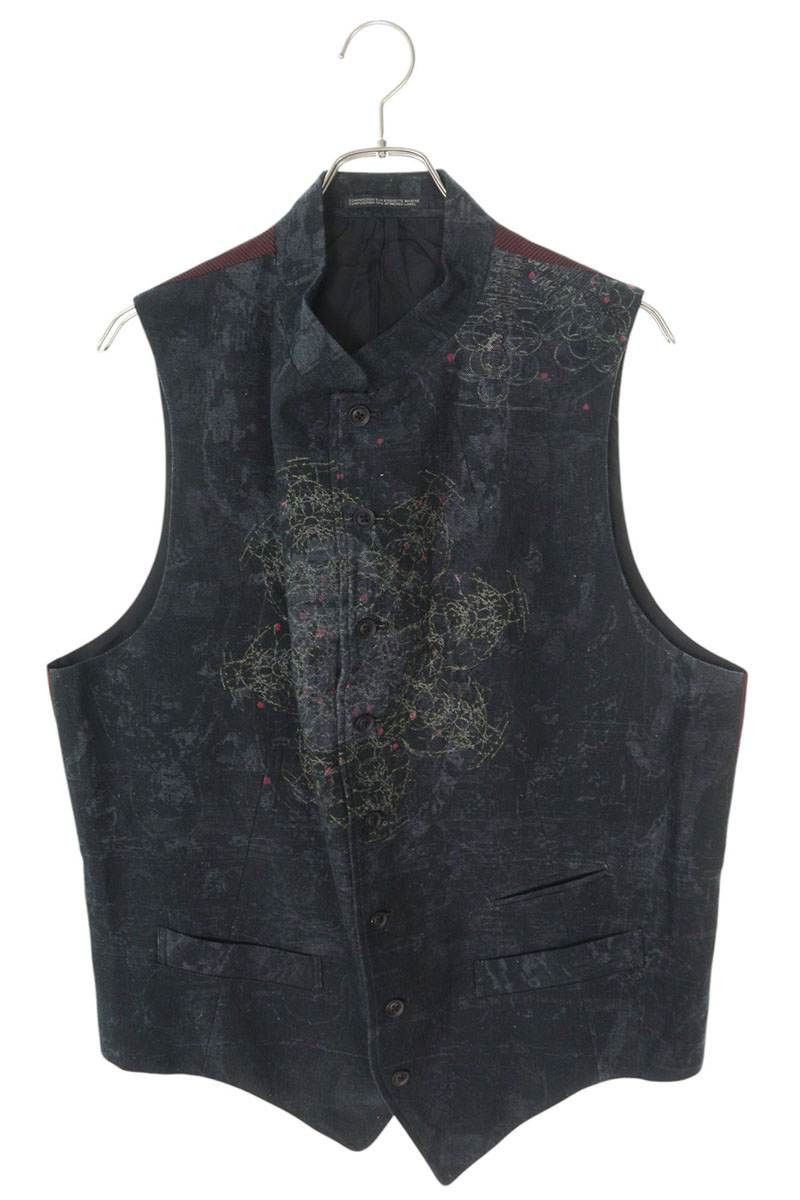 Yohji Yamamoto YOHJI YAMAMOTO POUR HOMME Vest with Indra pattern collar Size US XXL / EU 58 / 5 - 1 Thumbnail