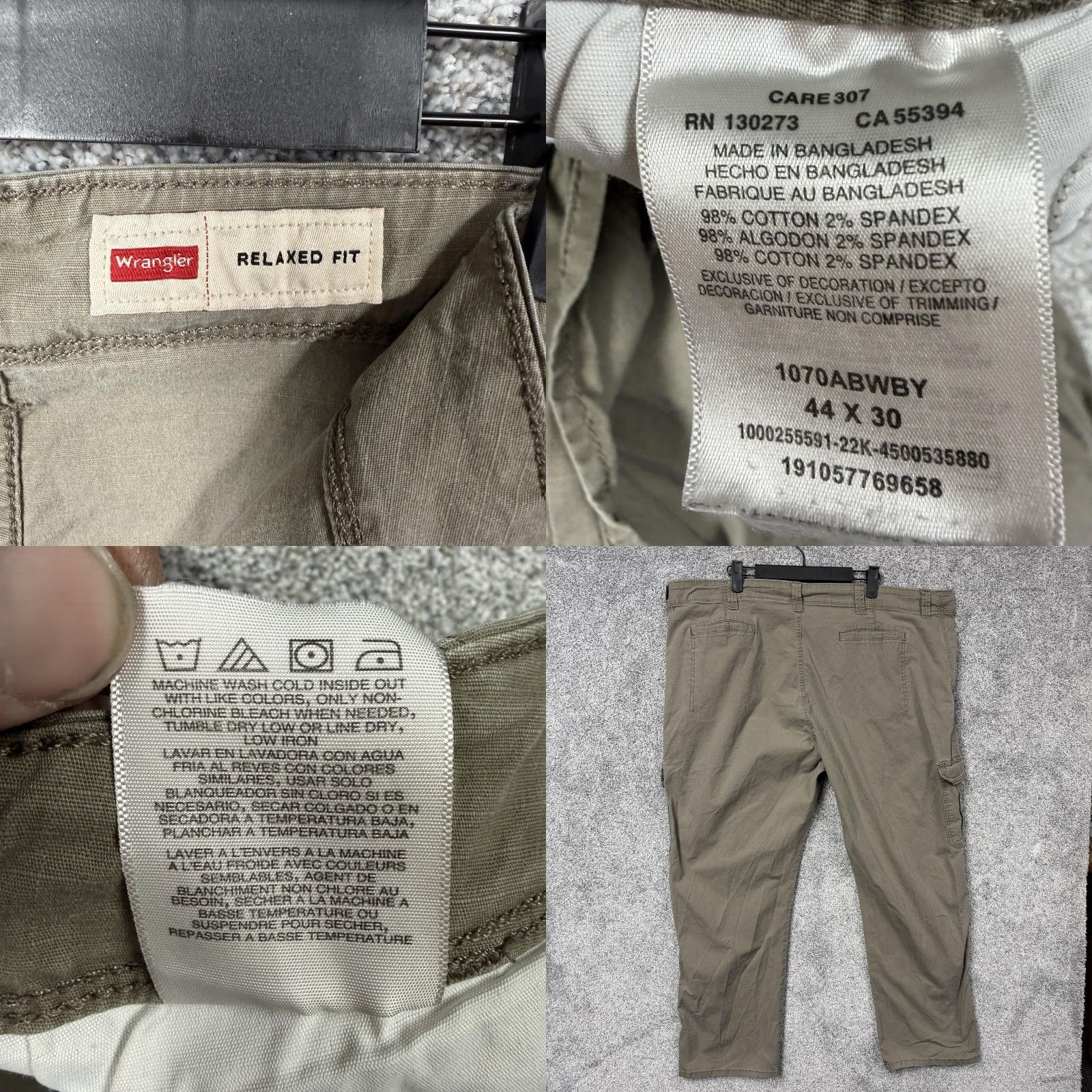 Wrangler Wrangler Cargo Pants Mens Relaxed Fit 43x28 Tan Beige Pockets Outdoor Gorpcore Workwear Size US 44 / EU 60 - 9 Thumbnail