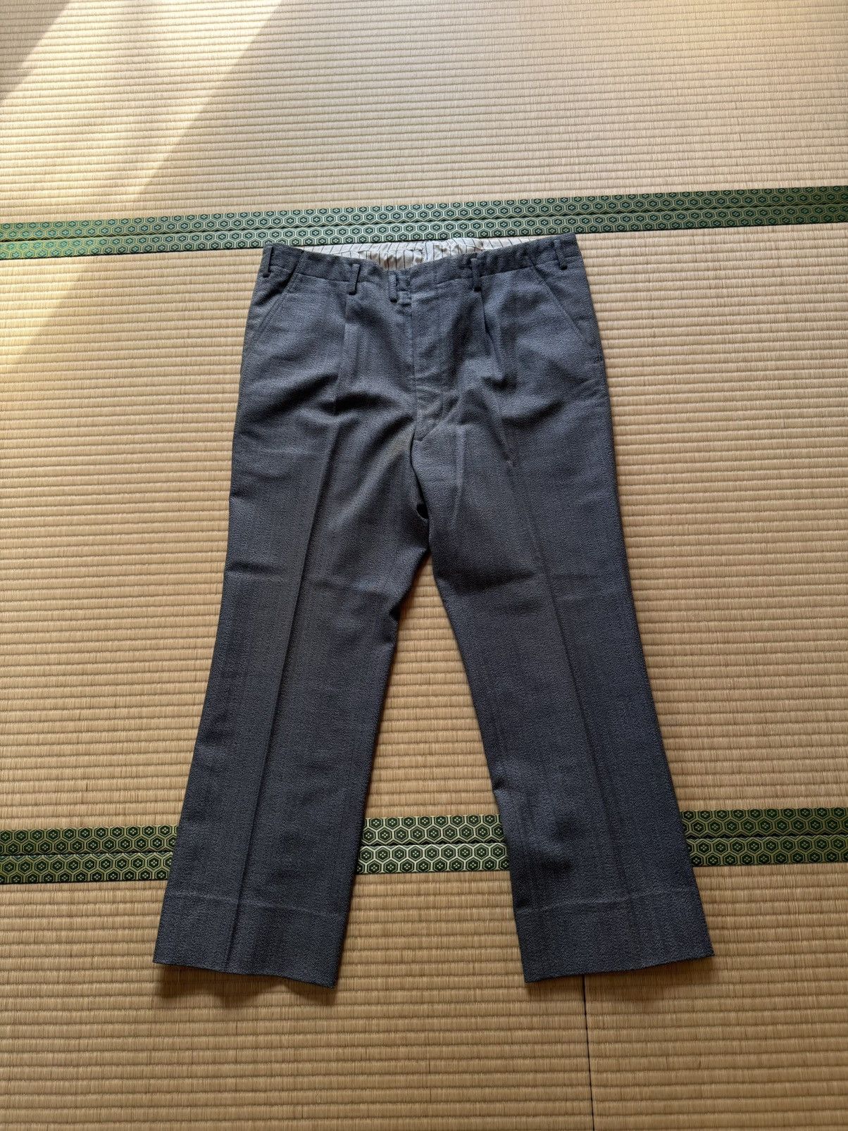 Other Autumn&Winter Vintage Japanese Blue Gray 3 Piece Wool Suit Size 36R - 9 Thumbnail
