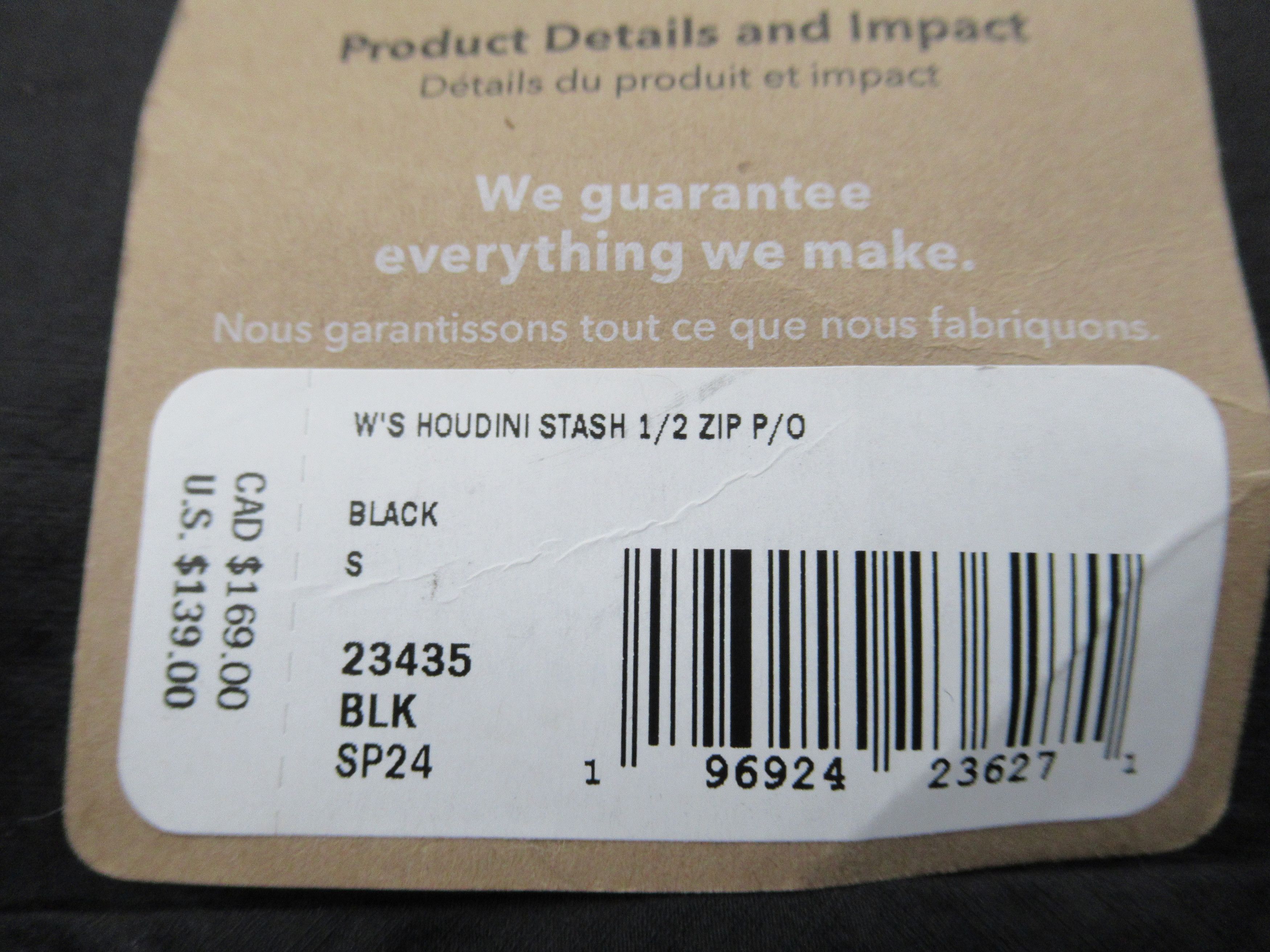 Patagonia Patagonia Houdini® Stash 1/2-Zip Pullover BLK 23435SP24 Size S / US 4 / IT 40 - 6 Thumbnail