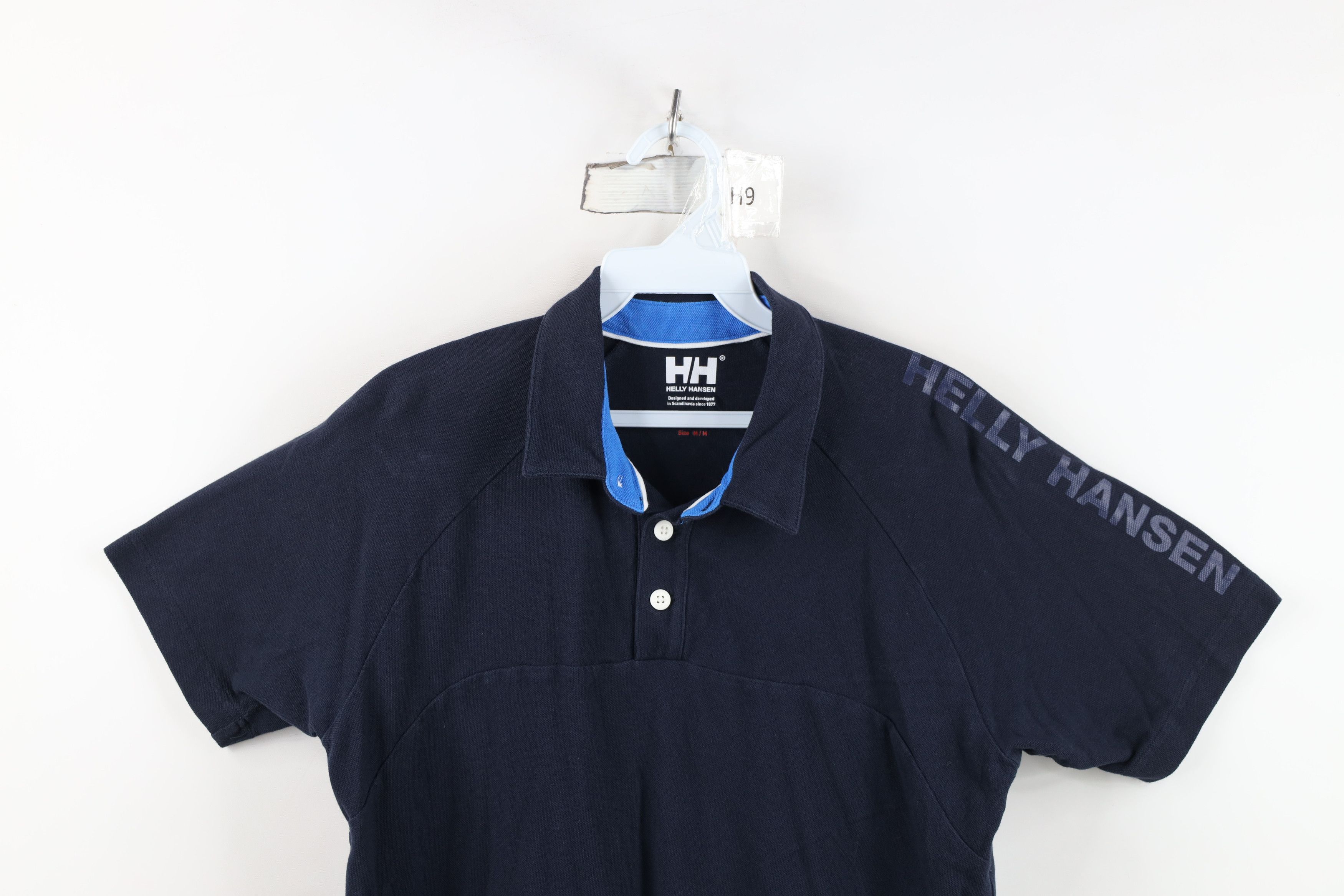 Helly Hansen Vintage Helly Hansen Spell Sailing Collared Polo Shirt Blue Size US M / EU 48-50 / 2 - 2 Thumbnail