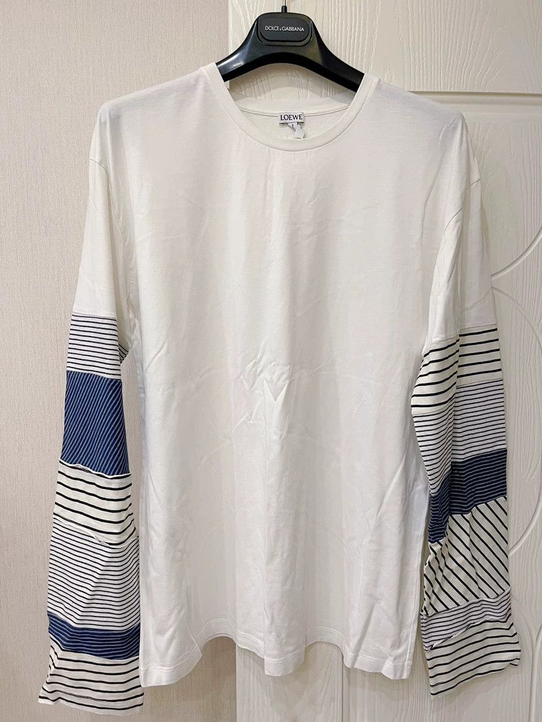 LOEWE Stripe Paneled Long Sleeve T