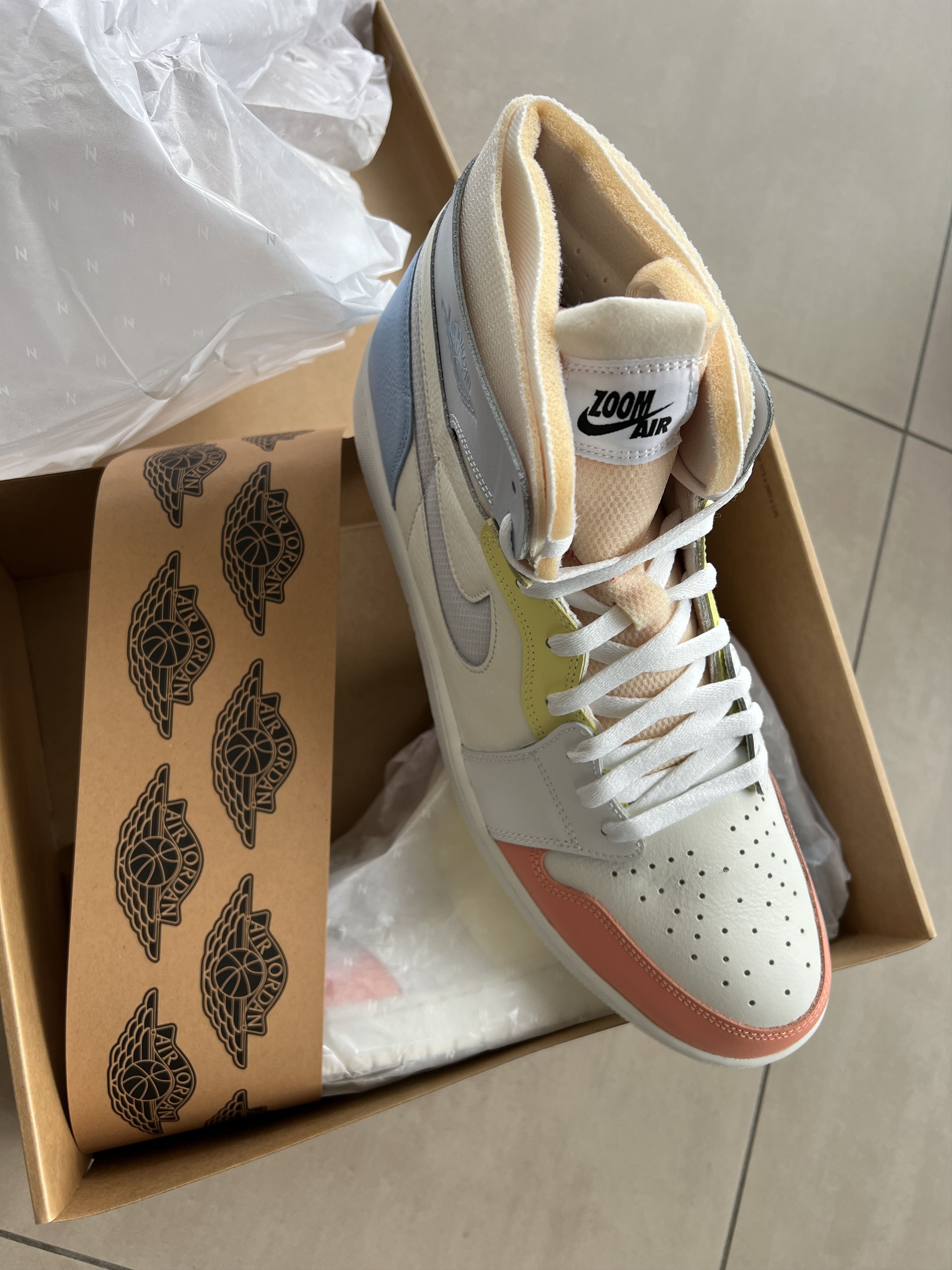 Nike AIR JORDAN 1 ZOOM AIR US 16 DJ6910 100 SAIL/WHITE-LT ZITRON Size US 15 / EU 48 - 3 Thumbnail