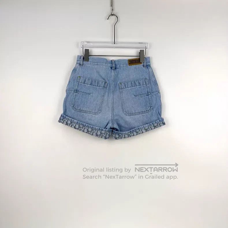 Dior Dior Blue water-washed full-print denim shorts Size 42" / US 20 - 4 Thumbnail