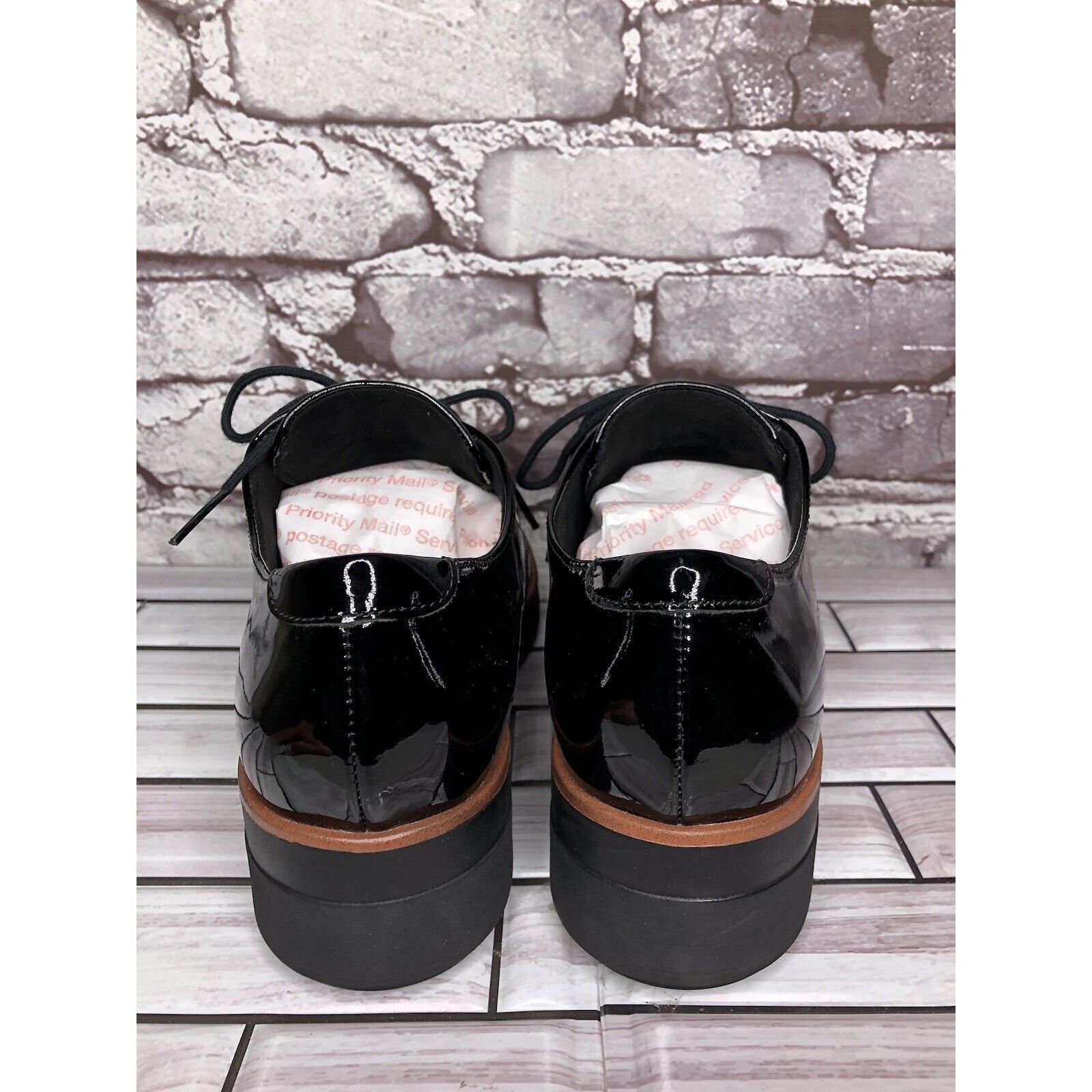 Clarks Clarks Unstructured Black Patent Leather Platform Lace Shoes Size US 8 / IT 38 - 6 Thumbnail