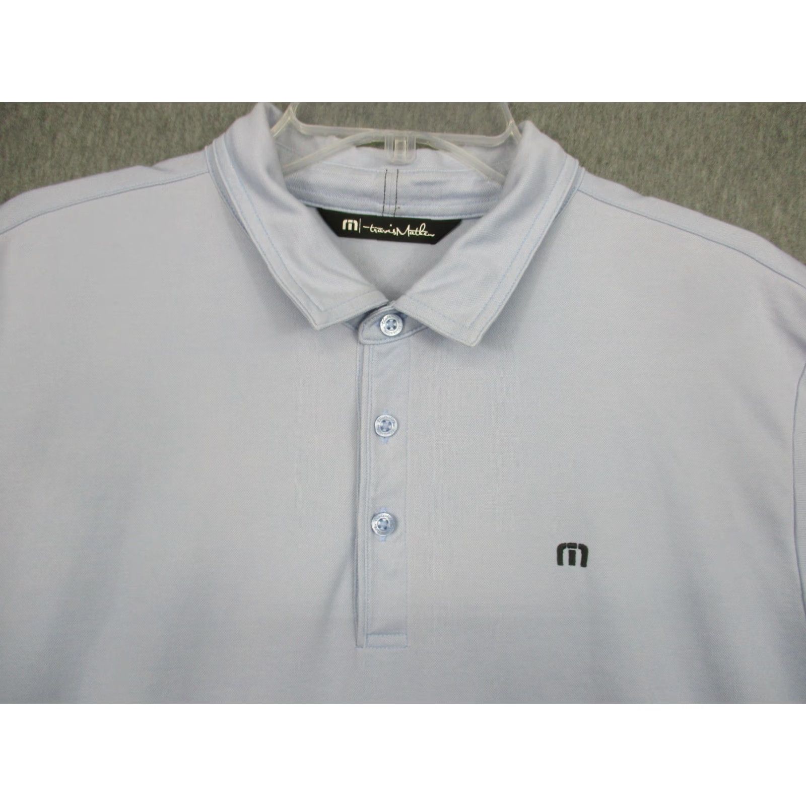 TravisMathew TravisMathew Polo Shirt Mens XL Light Blue Pima Cotton Golf Performance 1MW892 Size US XL / EU 56 / 4 - 2 Thumbnail