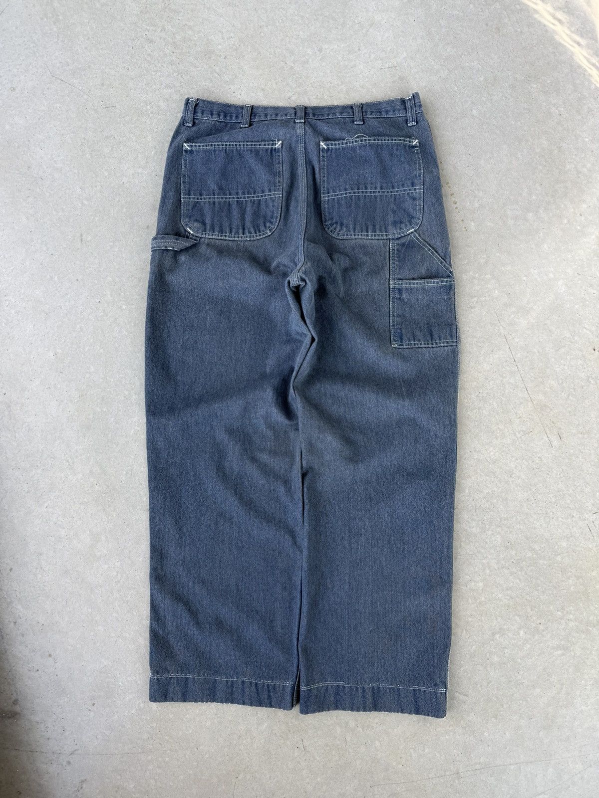 Japanese Brand × Vintage Vintage Roebucks Blue Carpenter Pants Size US 34 / EU 50 - 2 Thumbnail