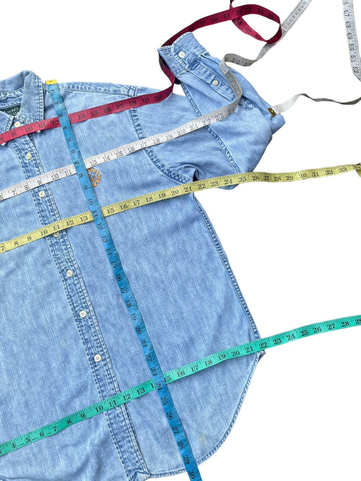 Designer Vintage Lauren Denim Shirt Size US M / EU 48-50 / 2 - 8 Thumbnail