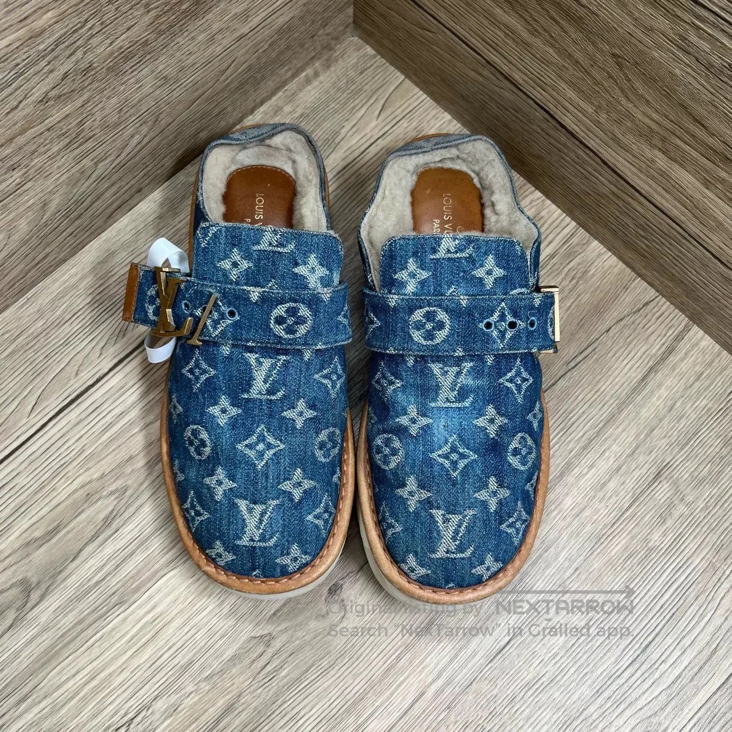 Louis Vuitton Louis Vuitton Nigo Denim Mule Slides. Size US 6 / EU 39 - 1 Thumbnail