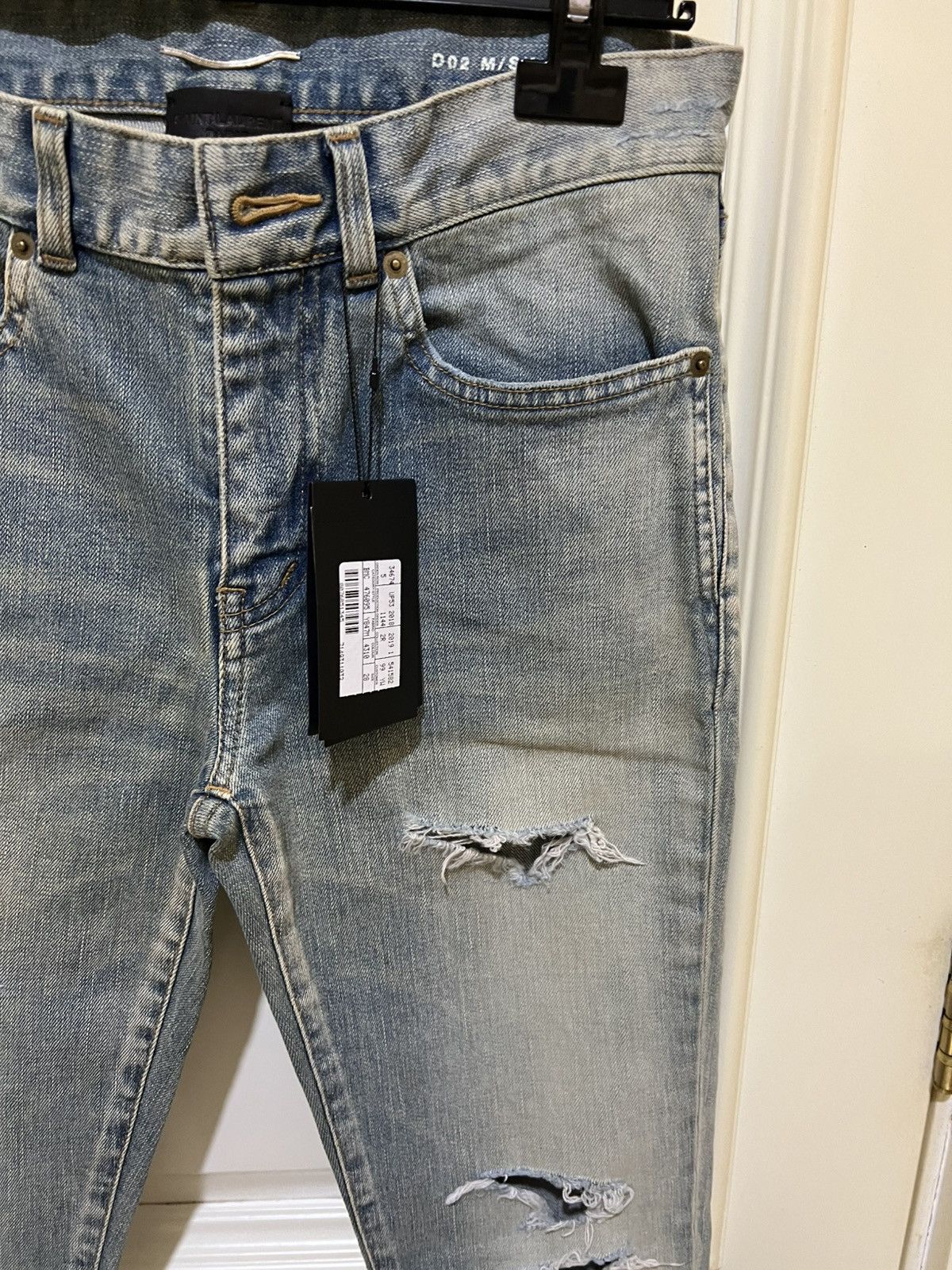 Saint Laurent Paris D02 destroyed jeans Sz28 Size US 28 / EU 44 - 3 Thumbnail