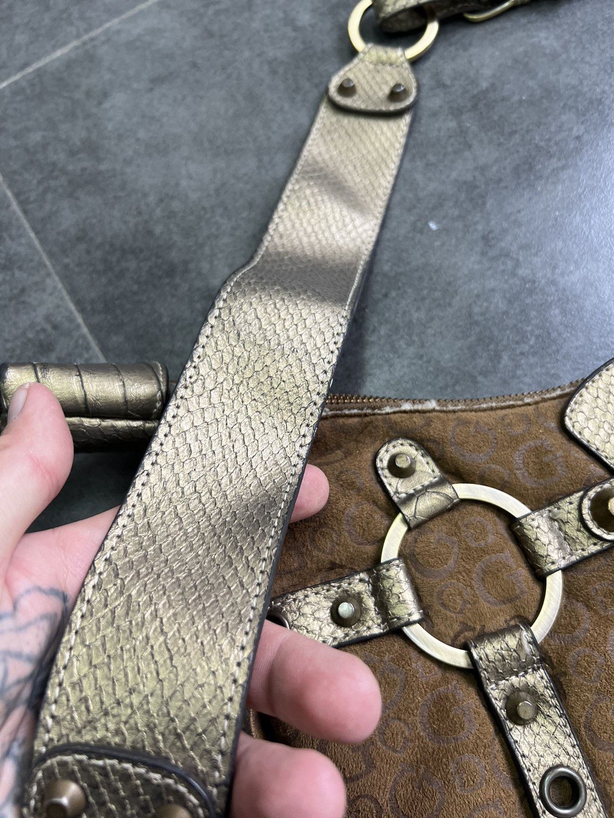 Guess × Hysteric Glamour × Vintage Vintage Guess Avant Garde Monogram Y2K Shoulder Bag Size ONE SIZE - 8 Thumbnail