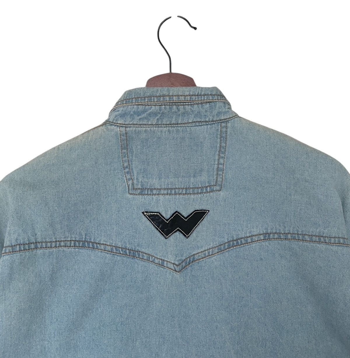 Japanese Brand × Vintage Vintage Shooter Western Denim Shirt 1980s Size US M / EU 48-50 / 2 - 8 Thumbnail