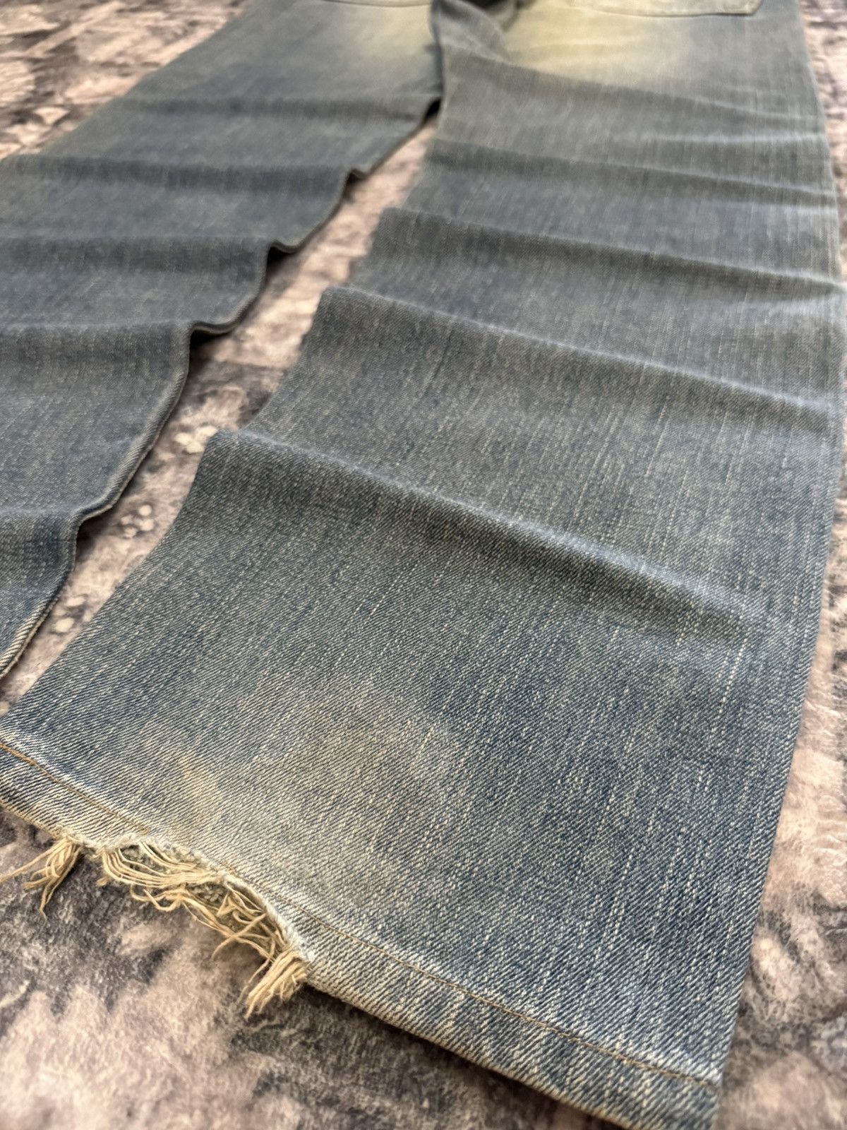 Japanese Brand EDWIN 505 Muddy Wash Selvedge Jeans Straight Loose Size US 32 / EU 48 - 17 Thumbnail