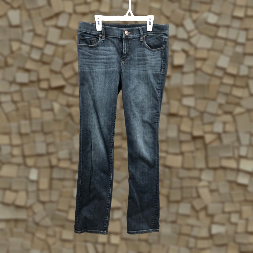 Loft LOFT Jeans Size 4 Womens Straight Denim Mid Rise Dark Wash Blue Size 27" / US 4 / IT 40 - 1 Thumbnail