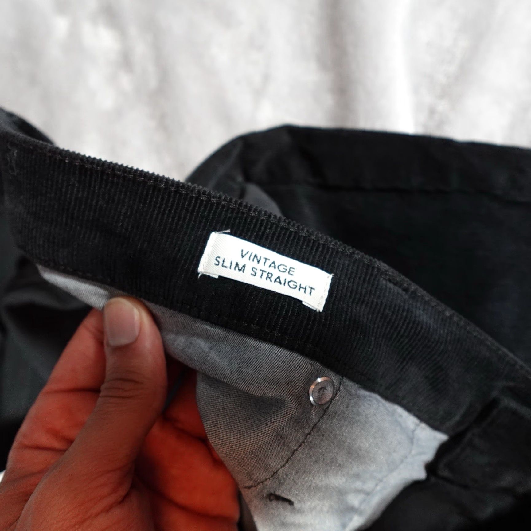 J.Crew J.Crew Women's Vintage Slim Straight Corduroy Pants 35 Black Casual Fall Spring Summer New Size 35" - 4 Thumbnail
