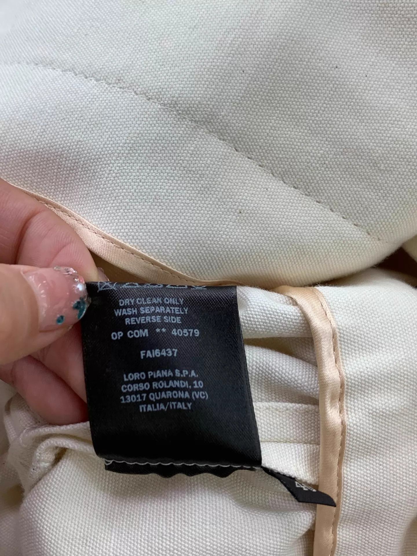 Loro Piana Loro Piana Cream Notch Waist Cotton-Linen Long 40 NWT Size S / US 4 / IT 40 - 6 Thumbnail