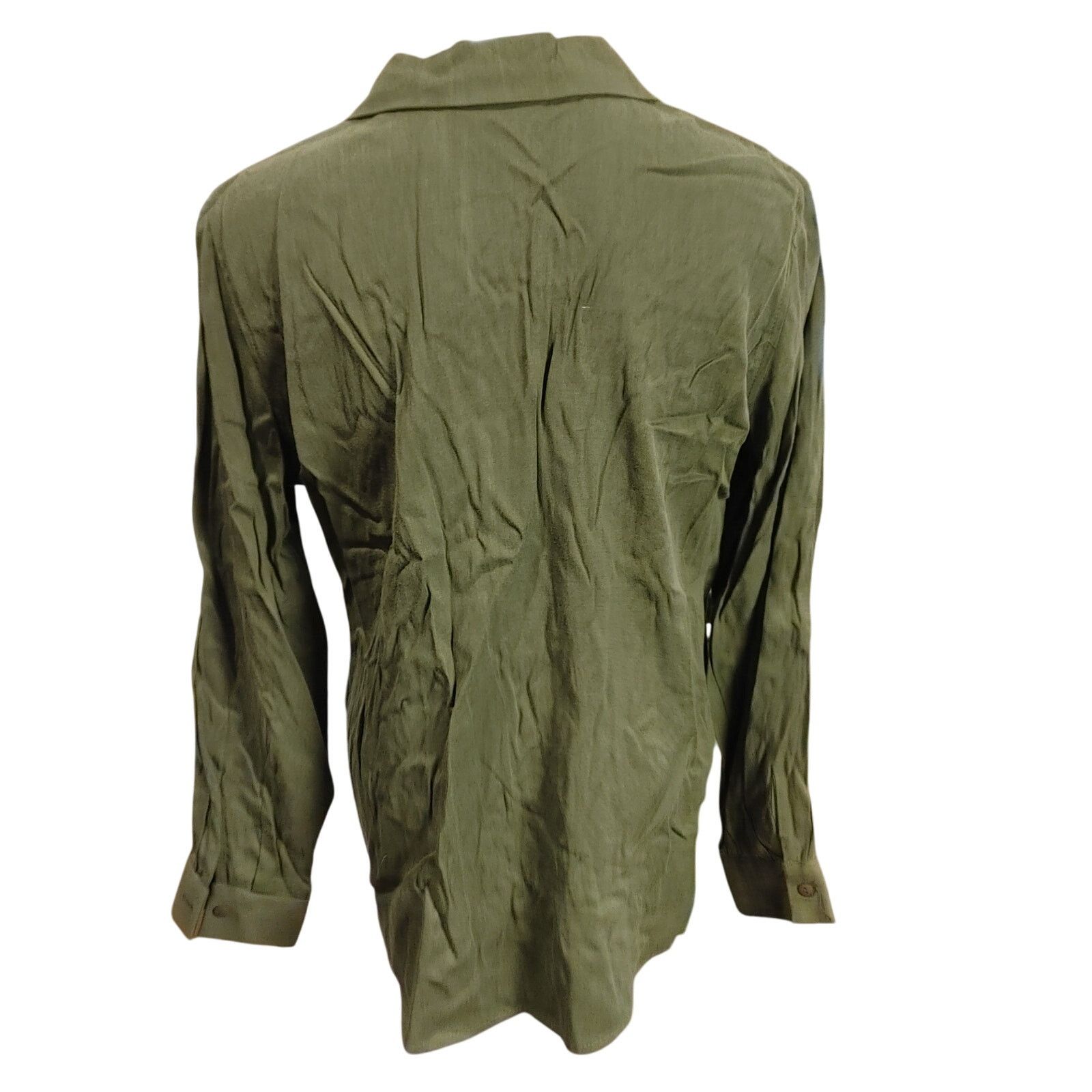 Coldwater Creek Coldwater Creek Women's Petite LG Green Long Sleeve Shirt Size L / US 10 / IT 46 - 2 Thumbnail