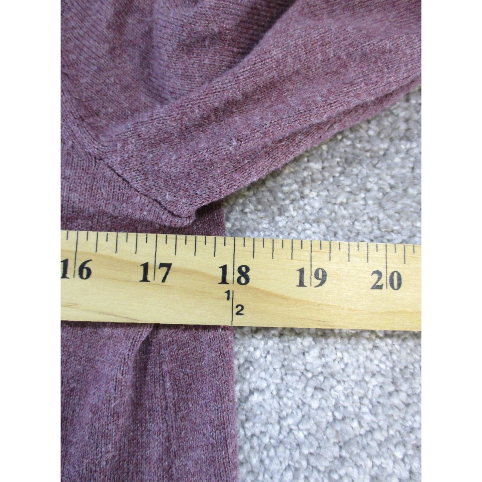 J. Jill VINTAGE J. Jill Sweater Women's Small Pullover Knit Long Sleeve V-Neck Burgundy Cotton Blend 90s Womens Size S / US 4 / IT 40 - 6 Thumbnail