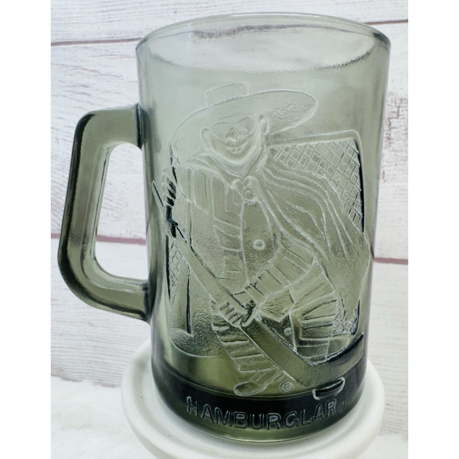 Other McDonalds HAMBURGLAR & CAPTAIN CROOK Smoky Black Glass Coffe Size ONE SIZE - 5 Thumbnail