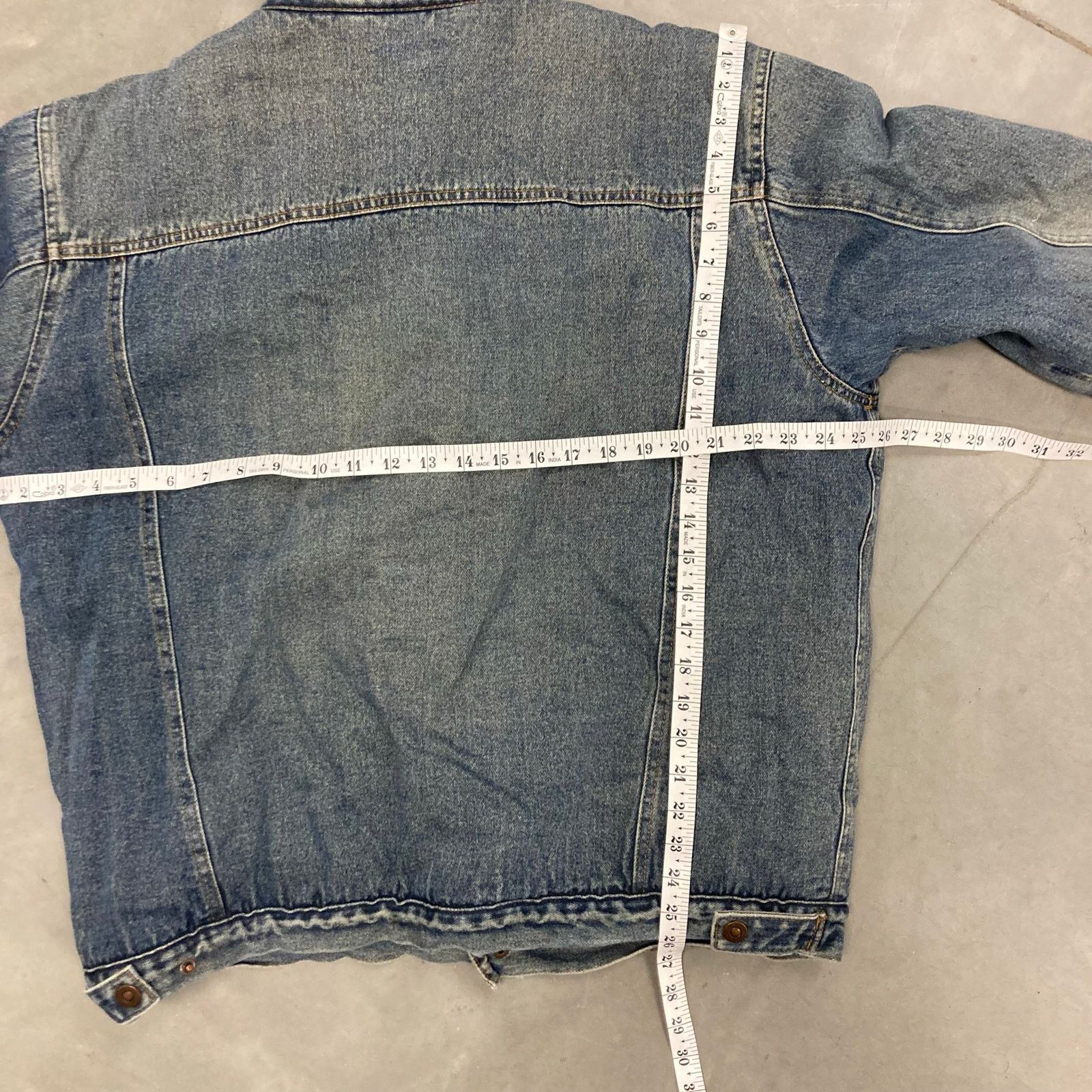 Vintage y2k Sherpa lined denim trucker jacket Size US L / EU 52-54 / 3 - 5 Thumbnail