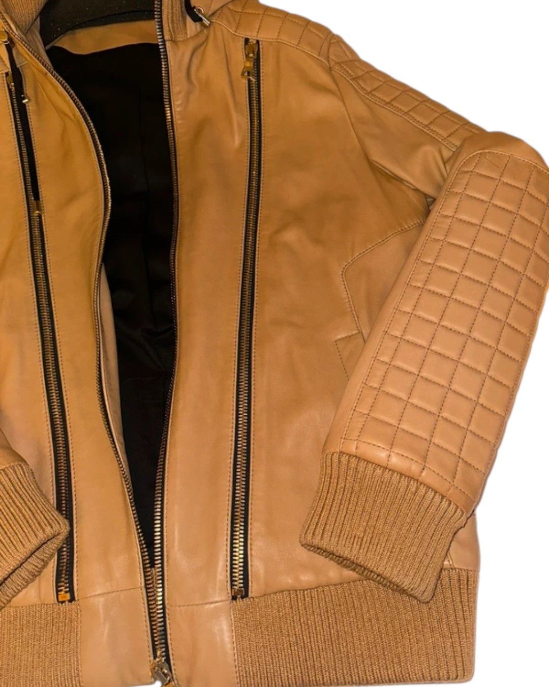 Balmain S/S 2016 HOODED LEATHER BIKER JACKET Size US M / EU 48-50 / 2 - 3 Thumbnail