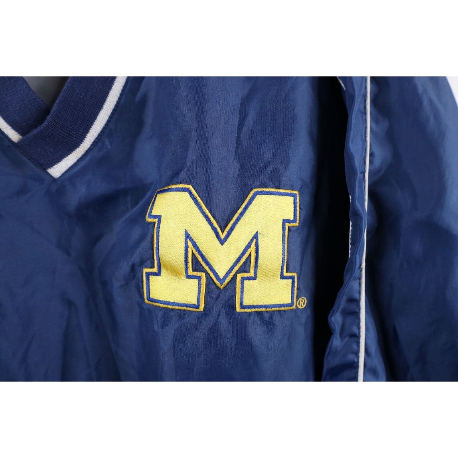 Vintage Vintage 90s University of Michigan Pullover Jacket Size US XXL / EU 58 / 5 - 4 Thumbnail