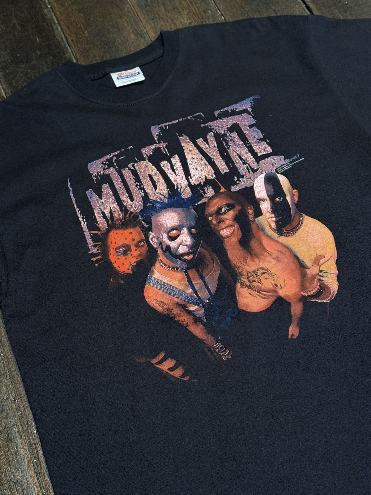 Band Tees × Vintage Mudvayne Vintage 2000s Nu Metal Band Tee Hanes L Black Size US L / EU 52-54 / 3 - 3 Thumbnail