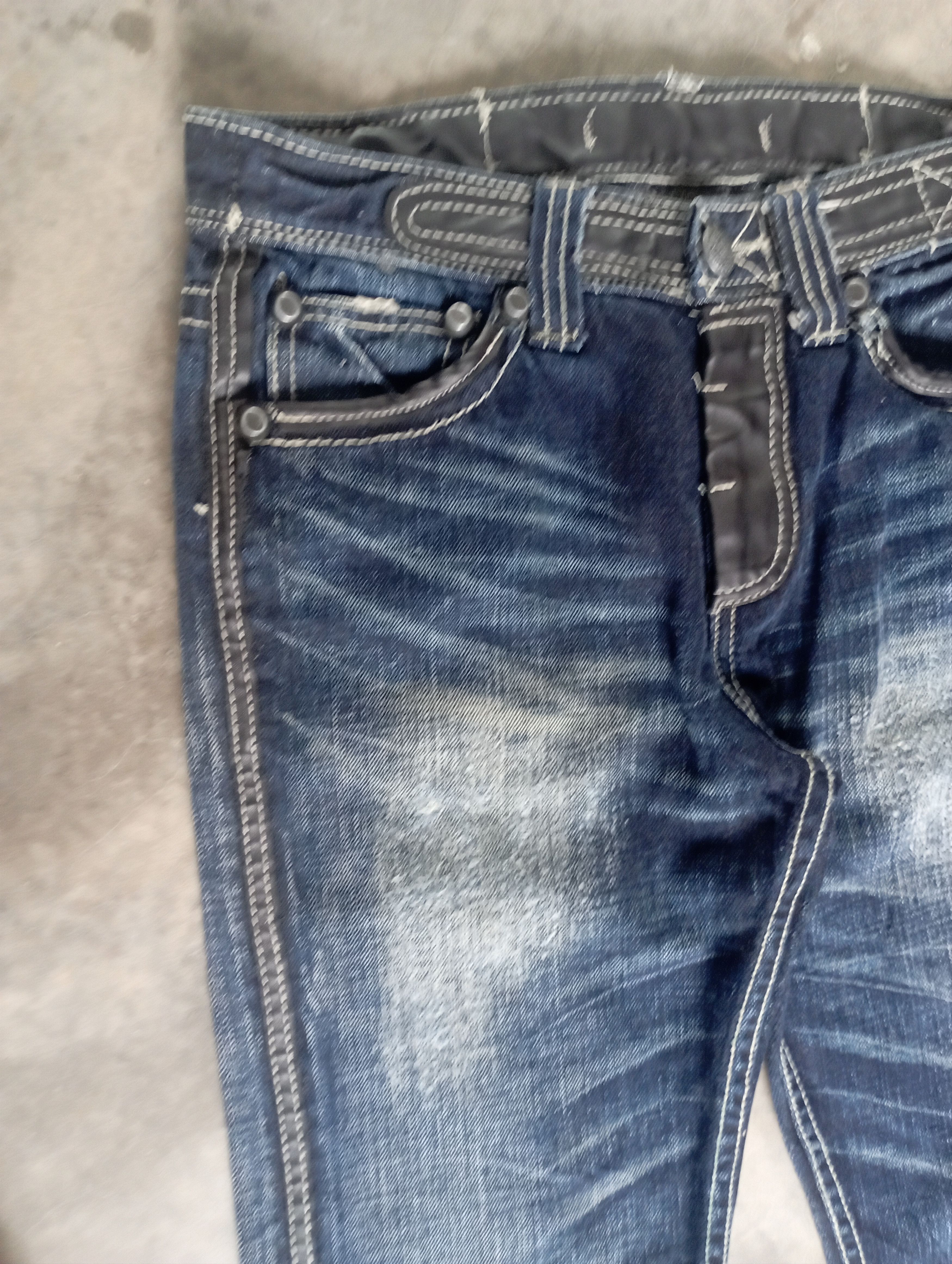 Tornado Mart Avantgarde Jeans + Leather Japanese Army Of Mo! Jeans Size US 30 / EU 46 - 10 Thumbnail