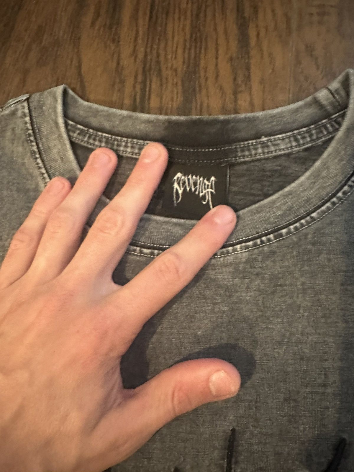 Revenge Metal Double Layer Long Sleeve Vintage Tee Black Size US M / EU 48-50 / 2 - 2 Thumbnail