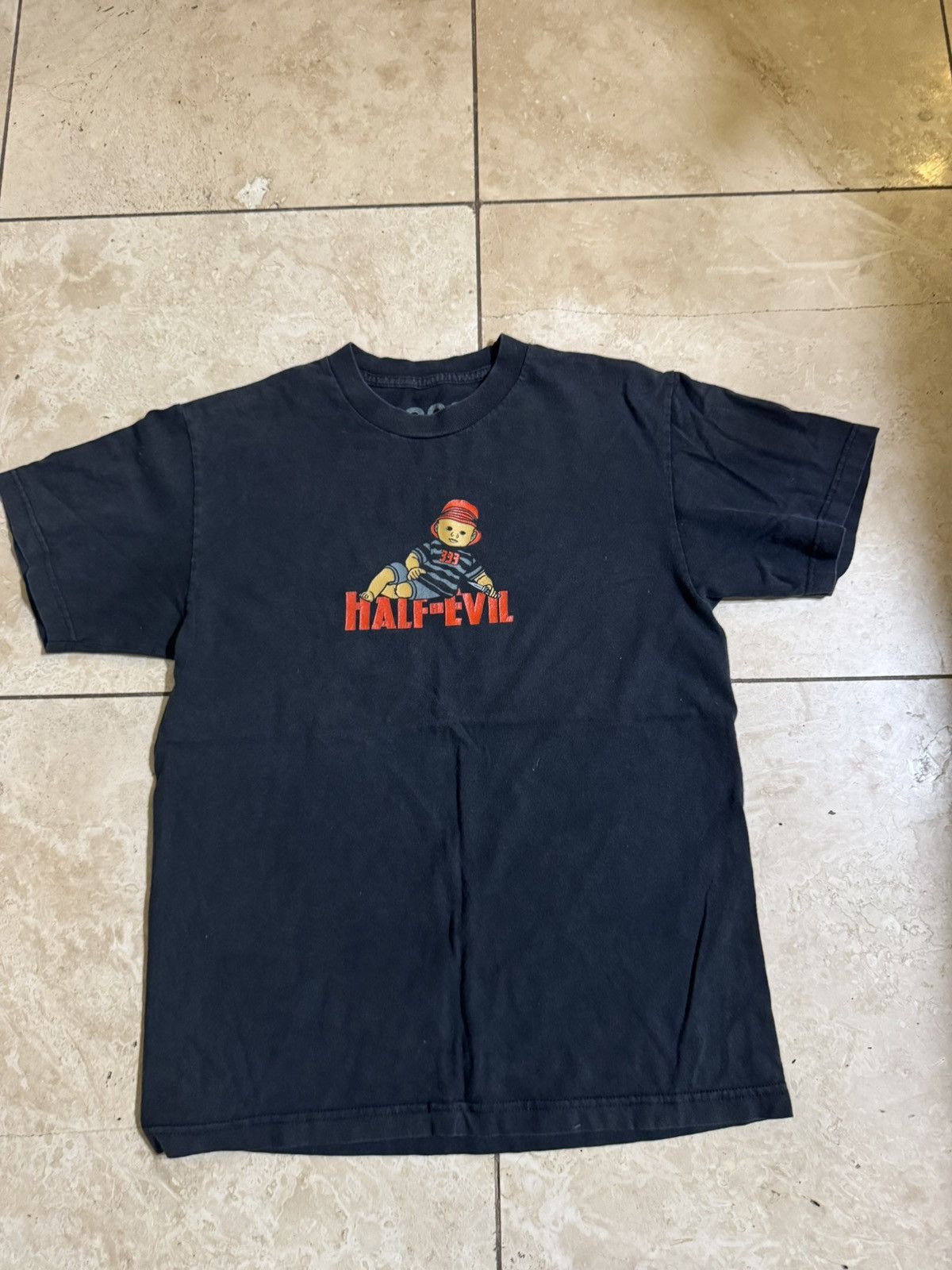 Half Evil Half Evil baby with knife shirt Size US M / EU 48-50 / 2 - 1 Thumbnail