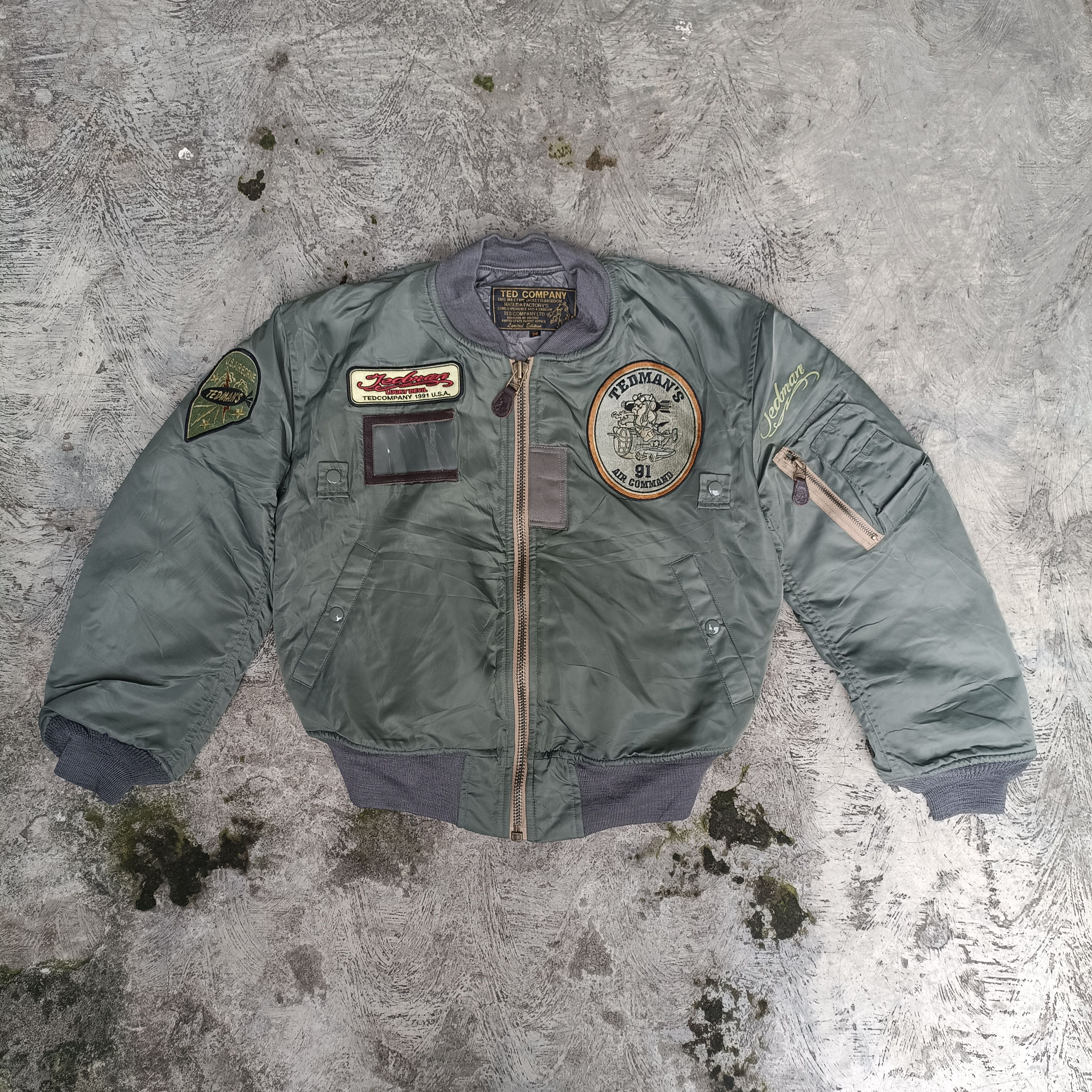Tedman Vintage MA-1 flight jacket Bomber ted company Embroidery Size US S / EU 44-46 / 1 - 2 Thumbnail