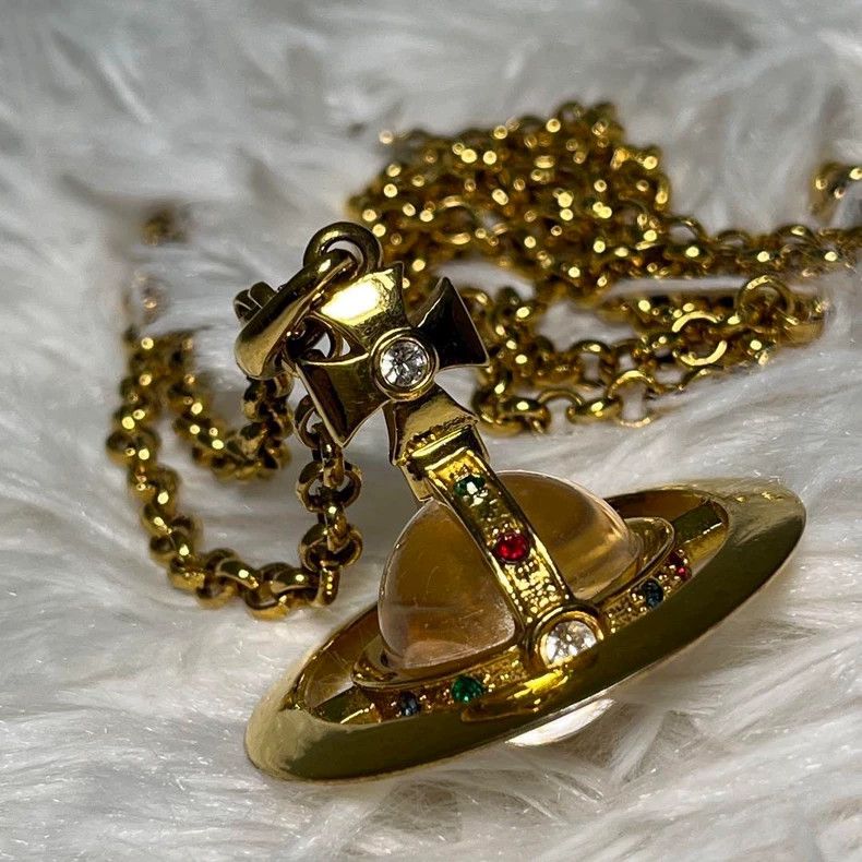 Vivienne Westwood Vivienne Westwood Vintage gold transparent orb necklace Size ONE SIZE - 1 Thumbnail
